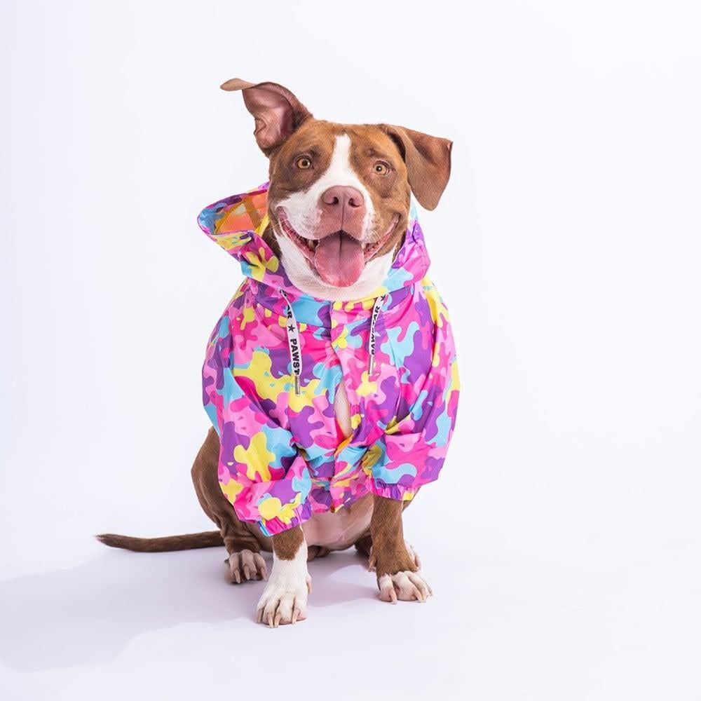 PawStar Rosea Camouflage Büyük Irk Yağmurluk