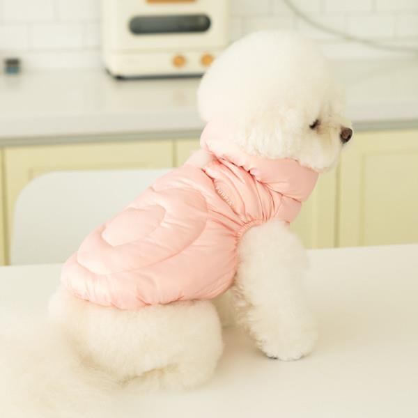 Puppia HEART FLUFFY VEST JUMPER PINK Köpek Montu