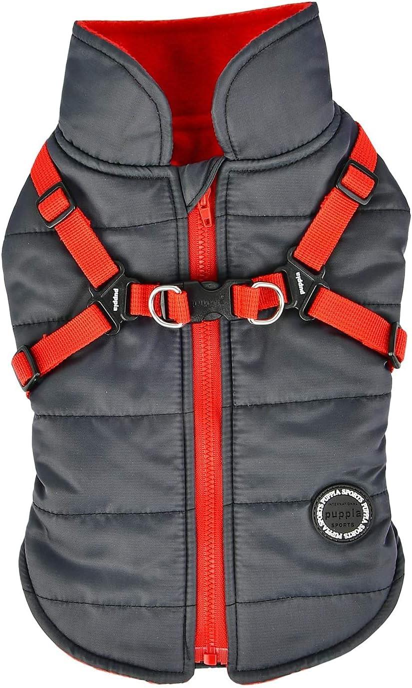 Puppia MOUNTAINEER II Göğüs Tasmalı Köpek Montu Gri