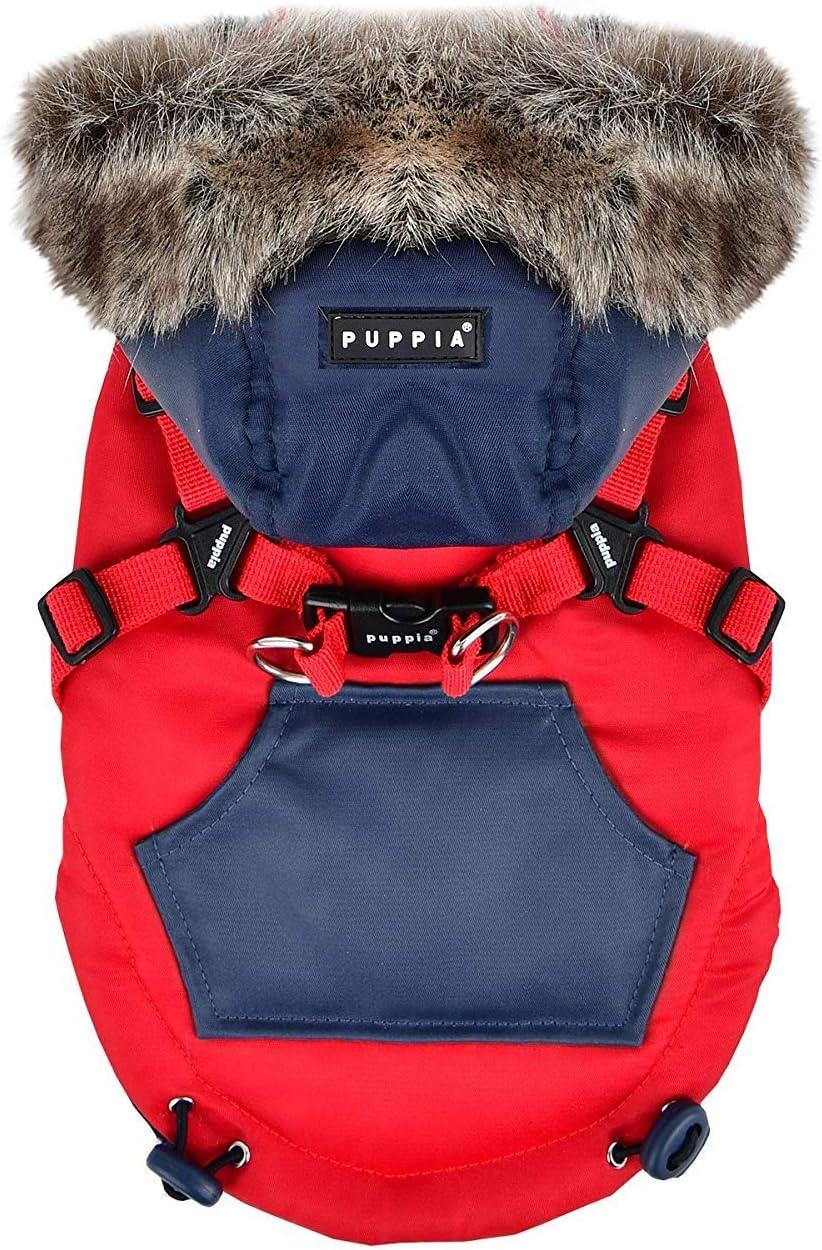 Puppia Orson Göğüs Tasmalı Köpek Montu Kırmızı