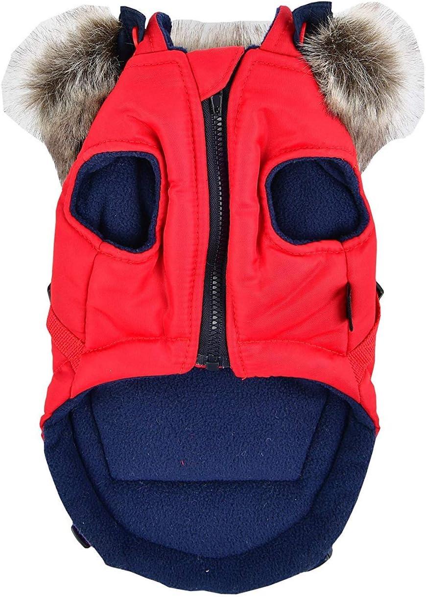 Puppia Orson Göğüs Tasmalı Köpek Montu Kırmızı