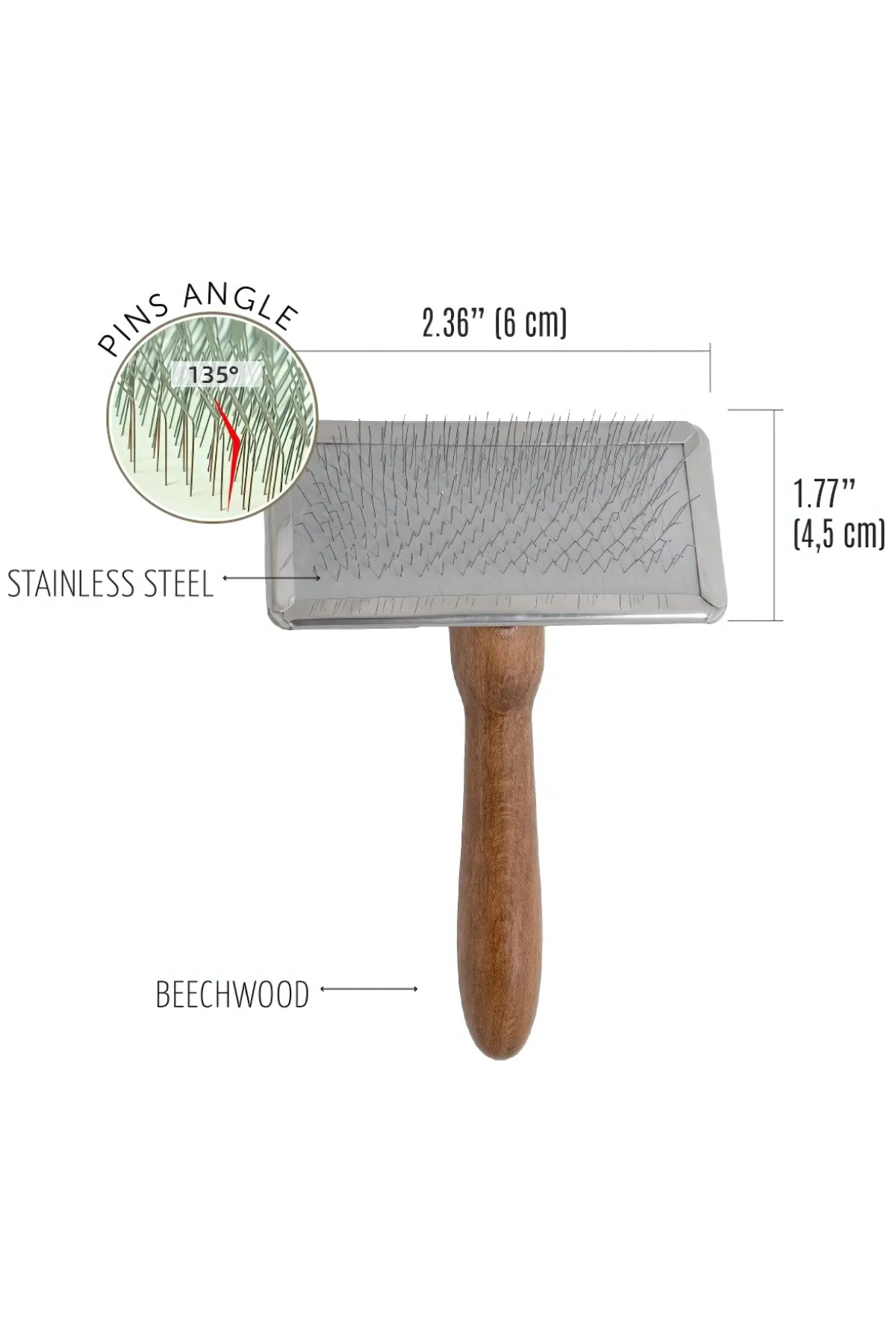 Tauro Pro Line Ahşap, Metal Dikdörtgen Fırça 11mm 