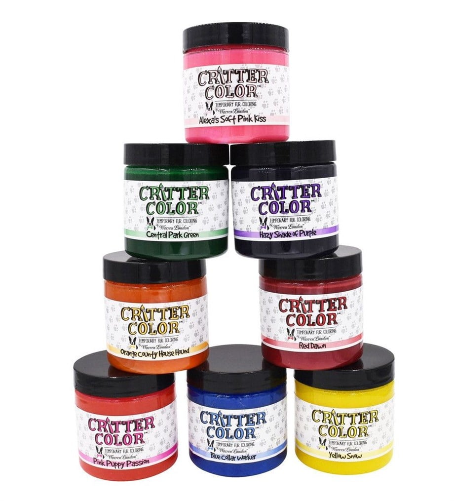 Warren London Critter Color Central Park Green Köpekler için Geçici Tüy Boyası Yeşil