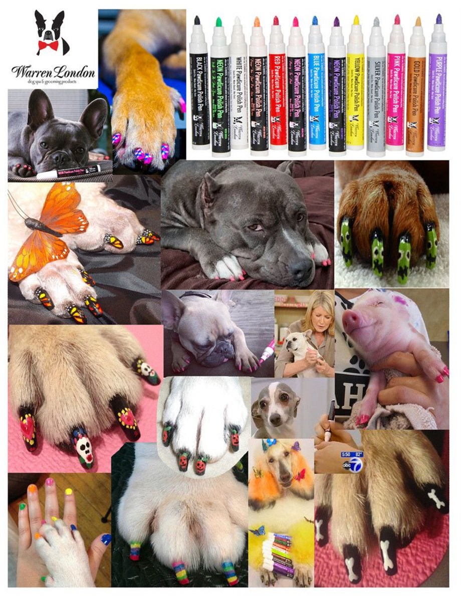Warren London Pawdicure Polish Pen - Köpekler için Neon Mor Kalem Oje