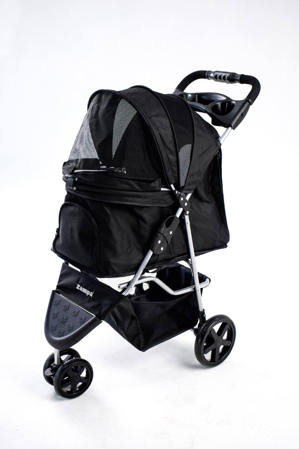 Zampa TriBoro Kedi & Köpek Arabası Siyah, 45x80x90cm