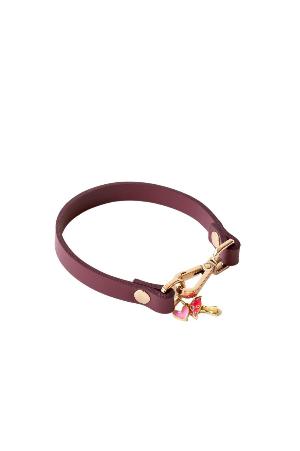 Zoe Pet Atelier Charm Boyun Tasması - Bordo
