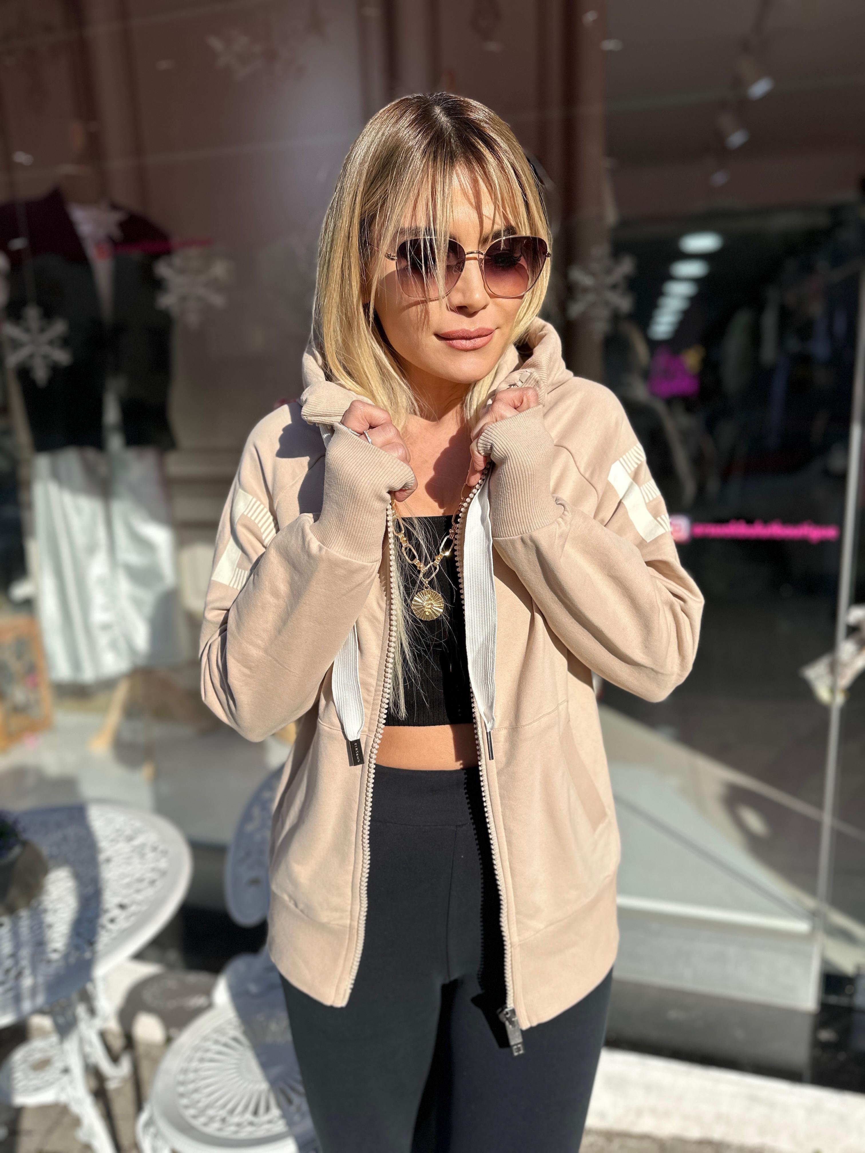 Baskı Detaylı Sweat Hırka 