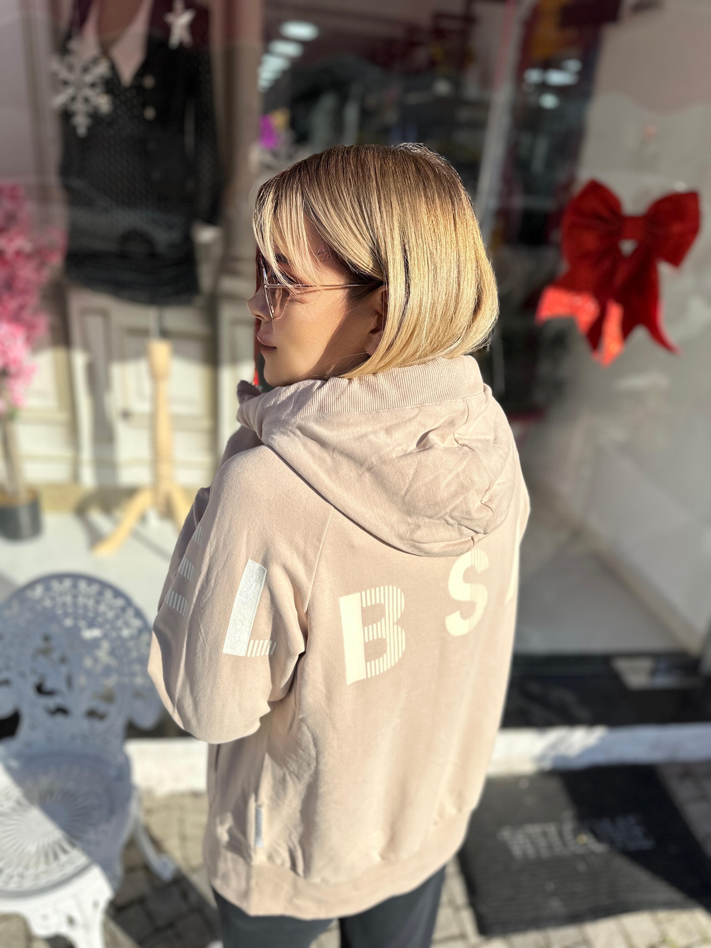 Baskı Detaylı Sweat Hırka 