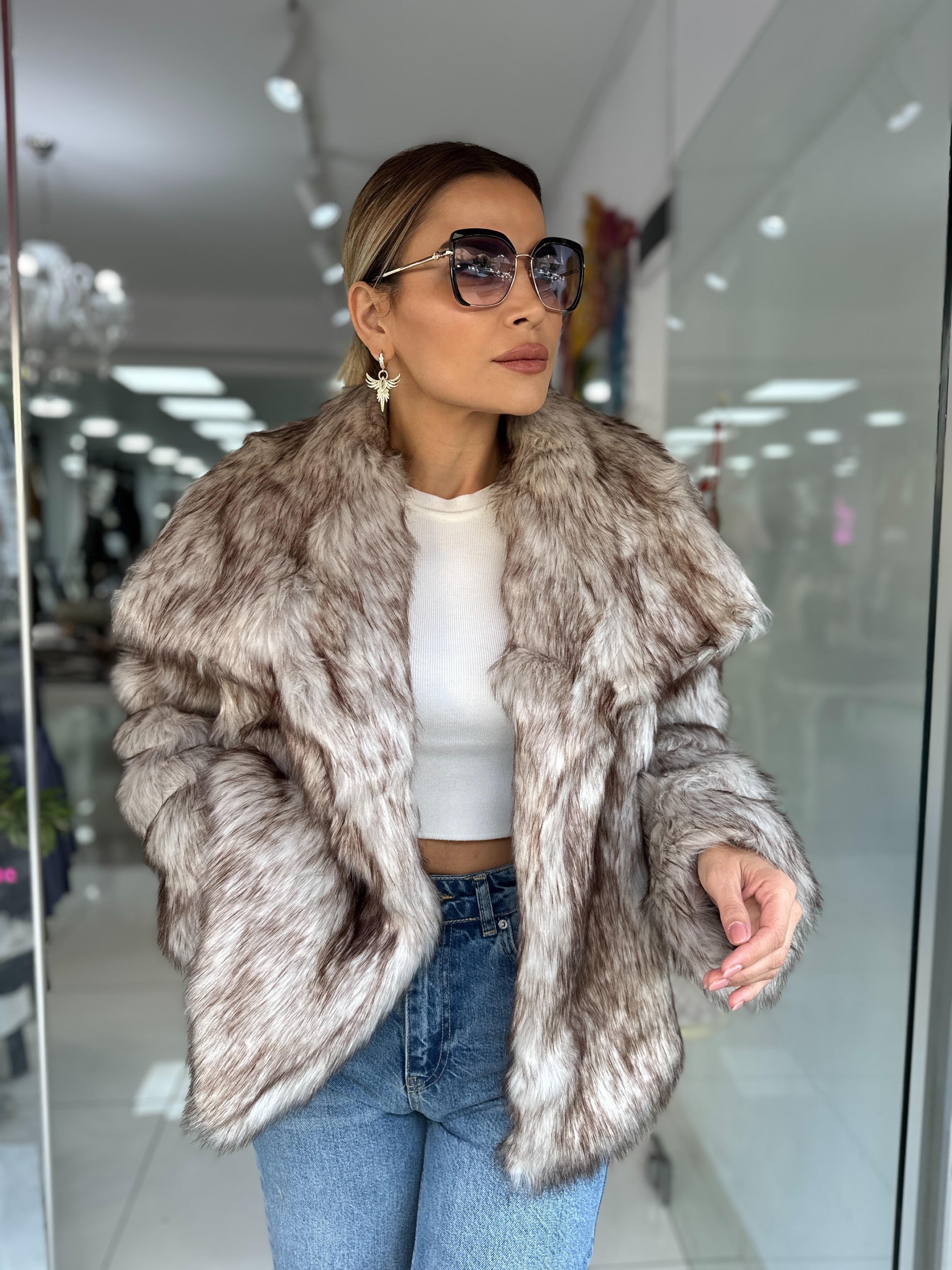 Bej Madonna Kürk Mont