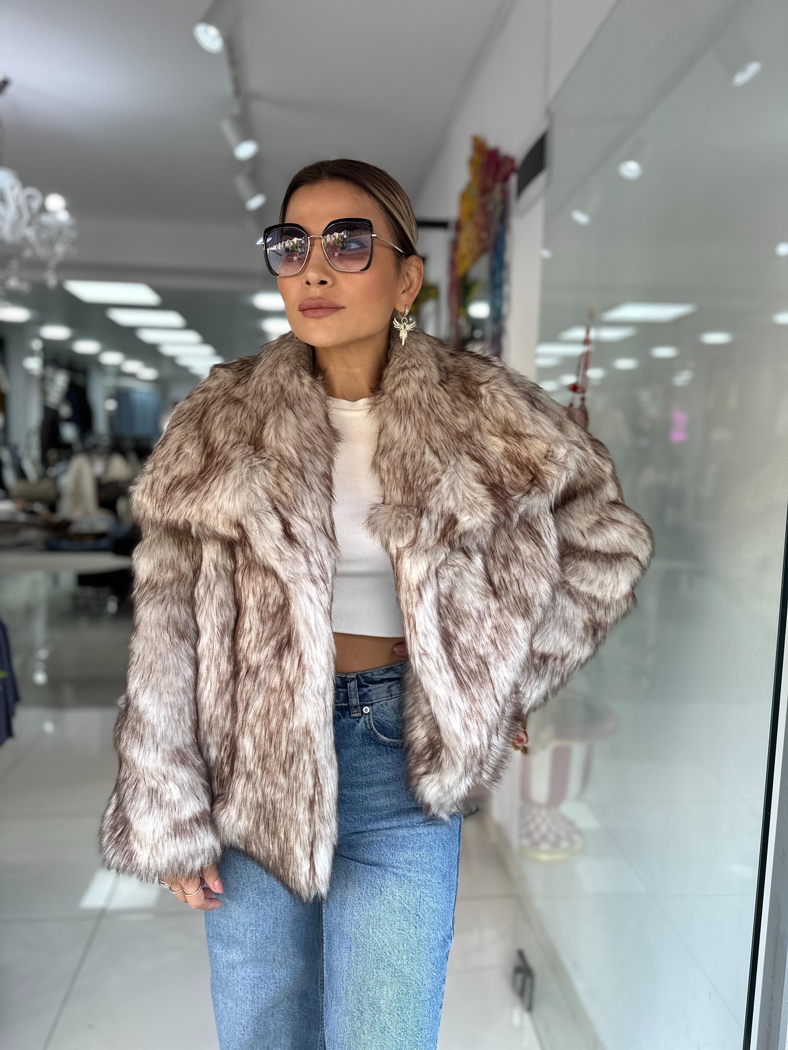 Bej Madonna Kürk Mont