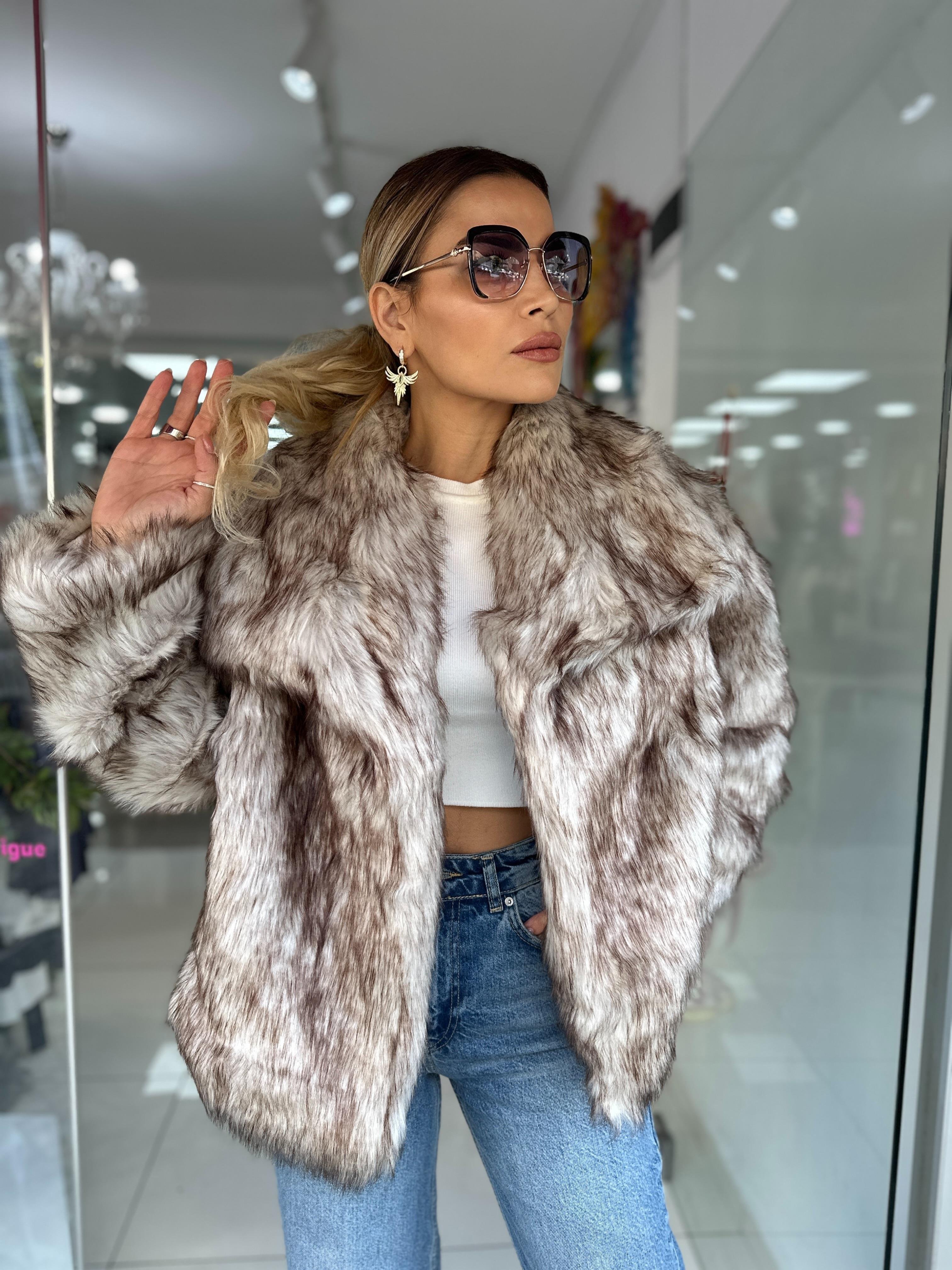 Bej Madonna Kürk Mont