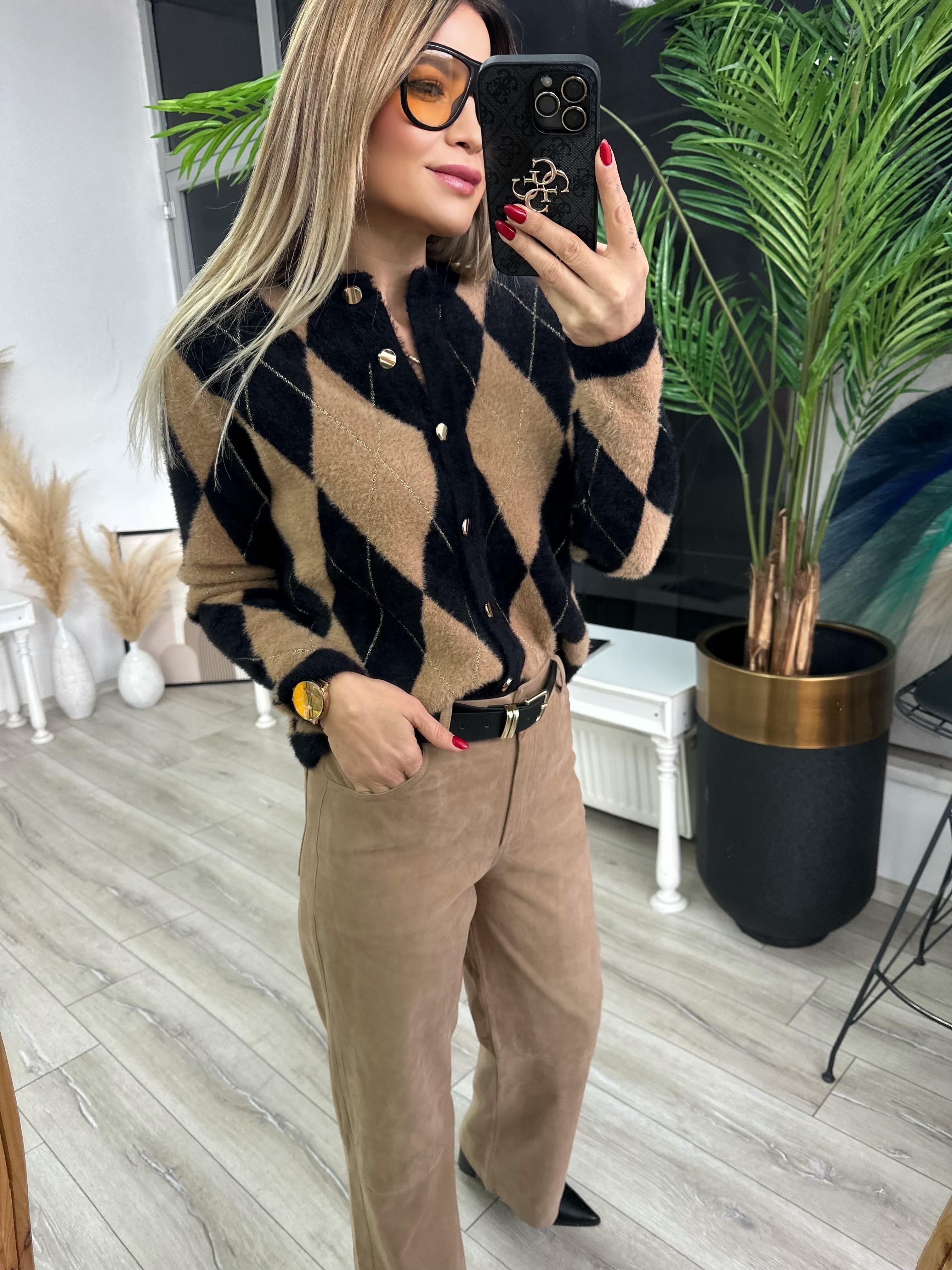 Bej Süet Pantolon