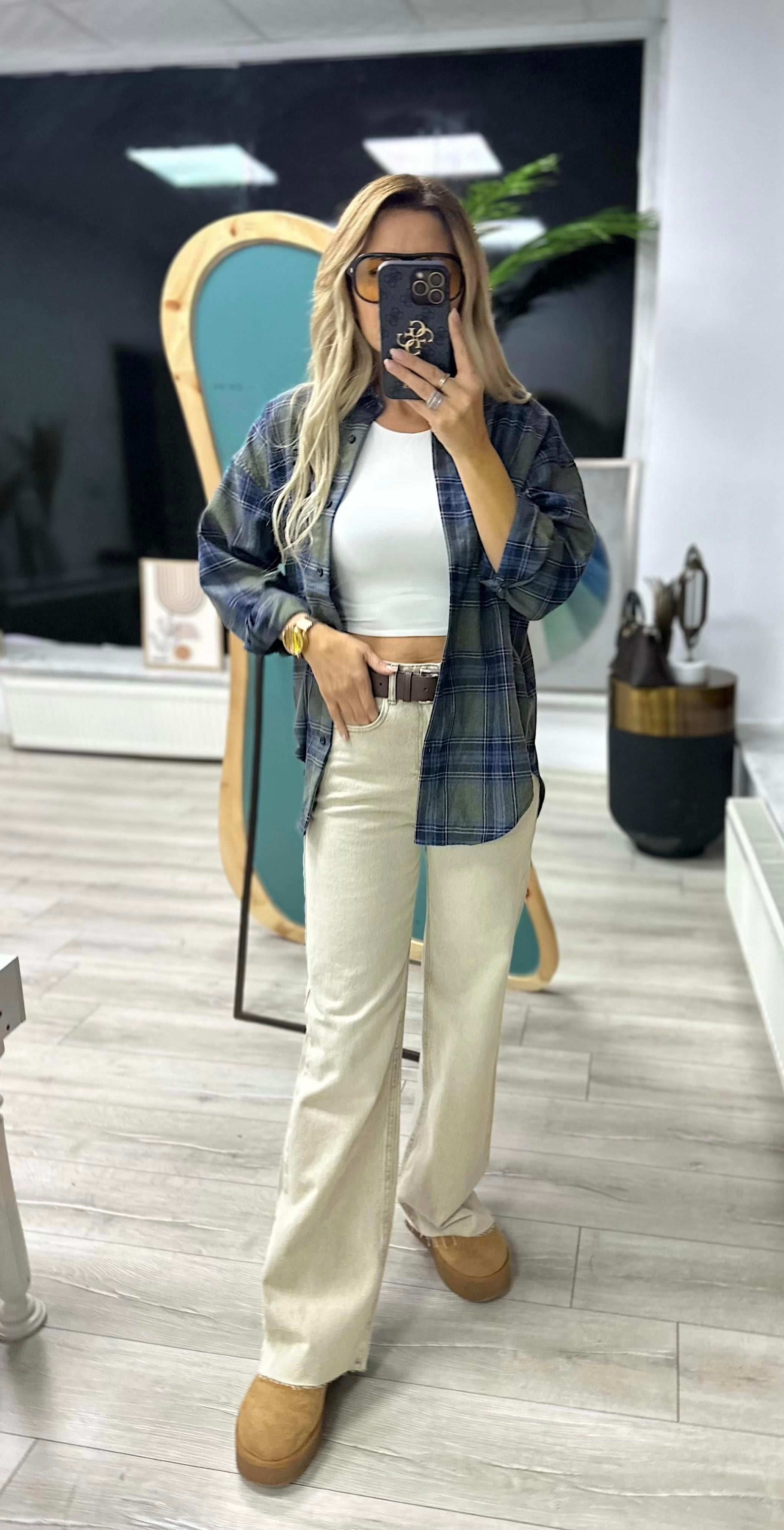 Bej Wide Leg Jean