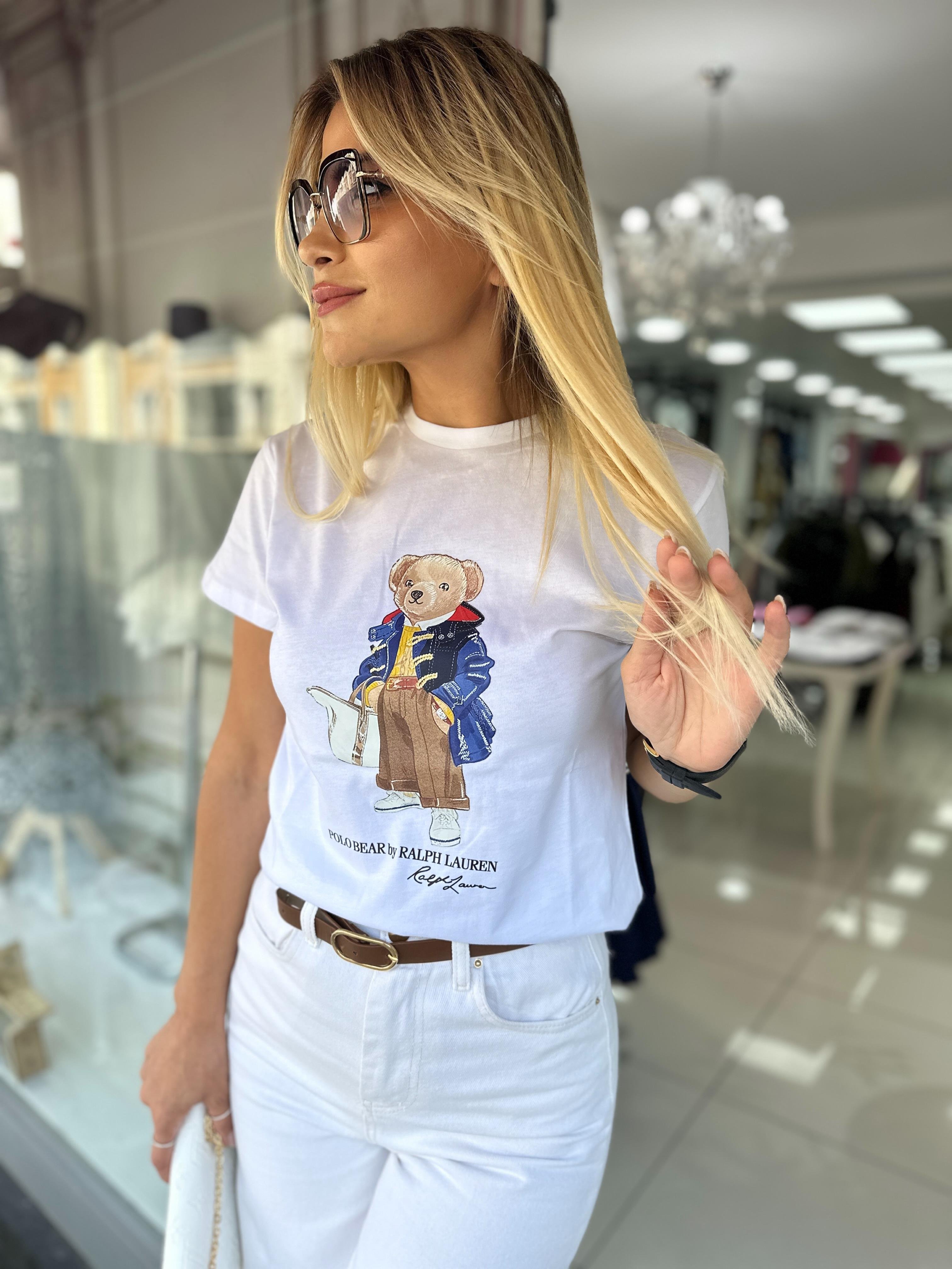 Beyaz Baskı Detay Tşhirt