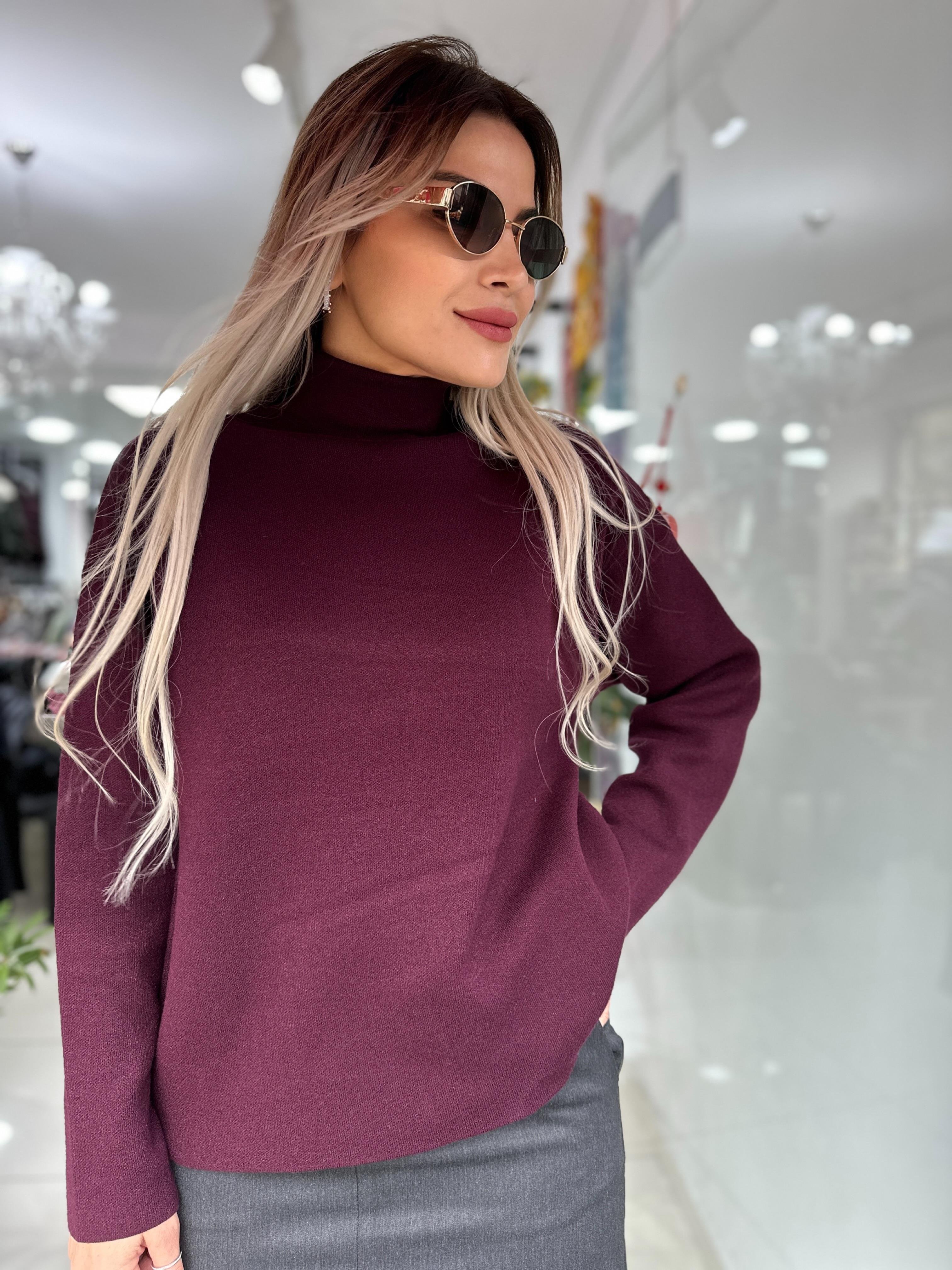 Bordo Boğazlı Kazak 