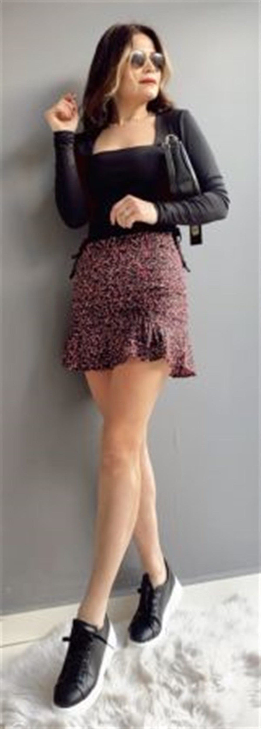 ÇITIR DESEN ŞORTLU ETEK