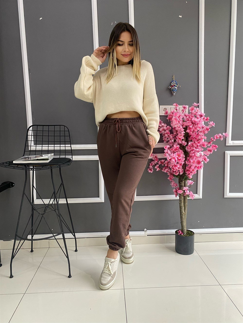 CR Kahverengi Eşofman Altı