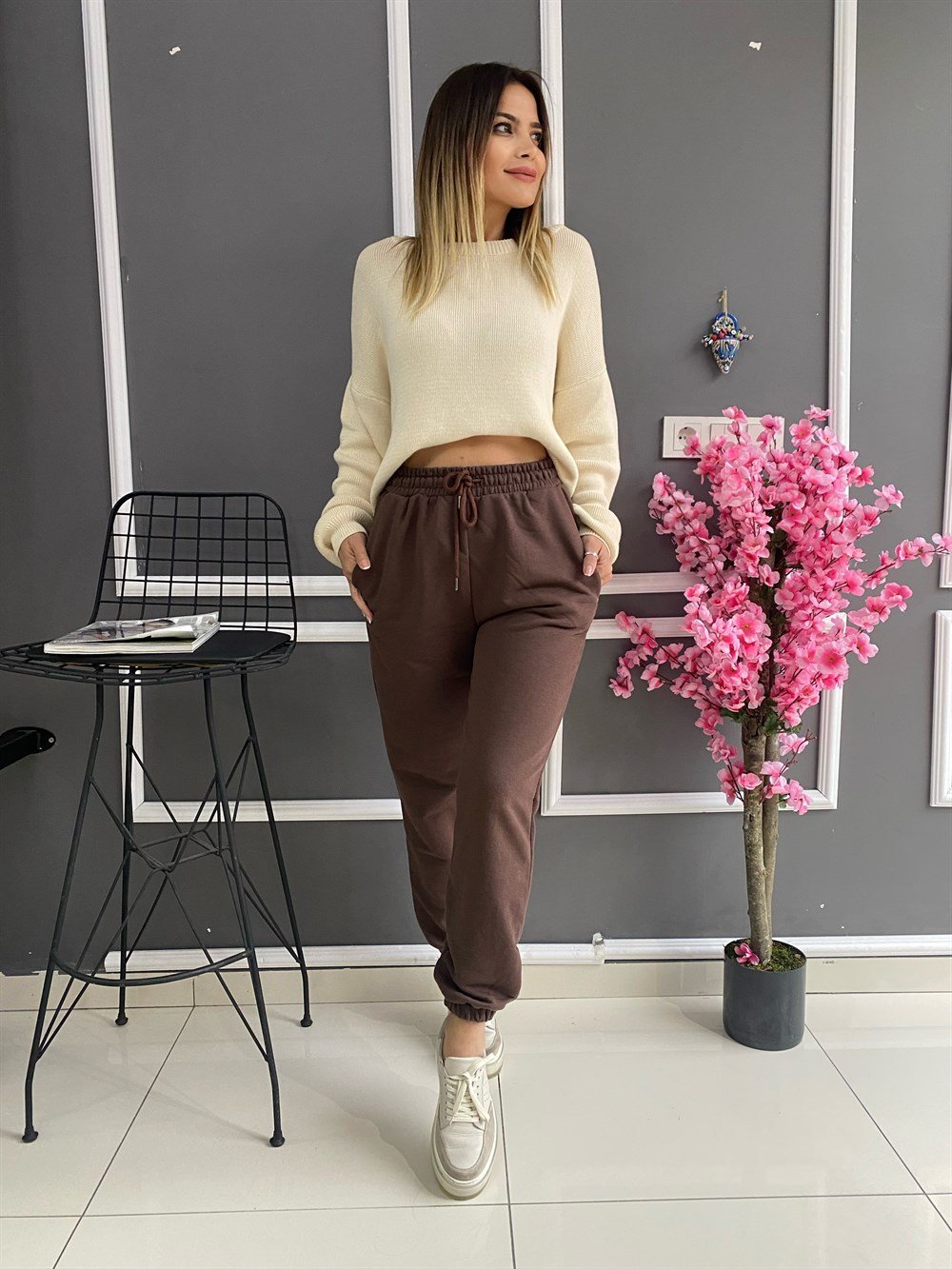 CR Kahverengi Eşofman Altı