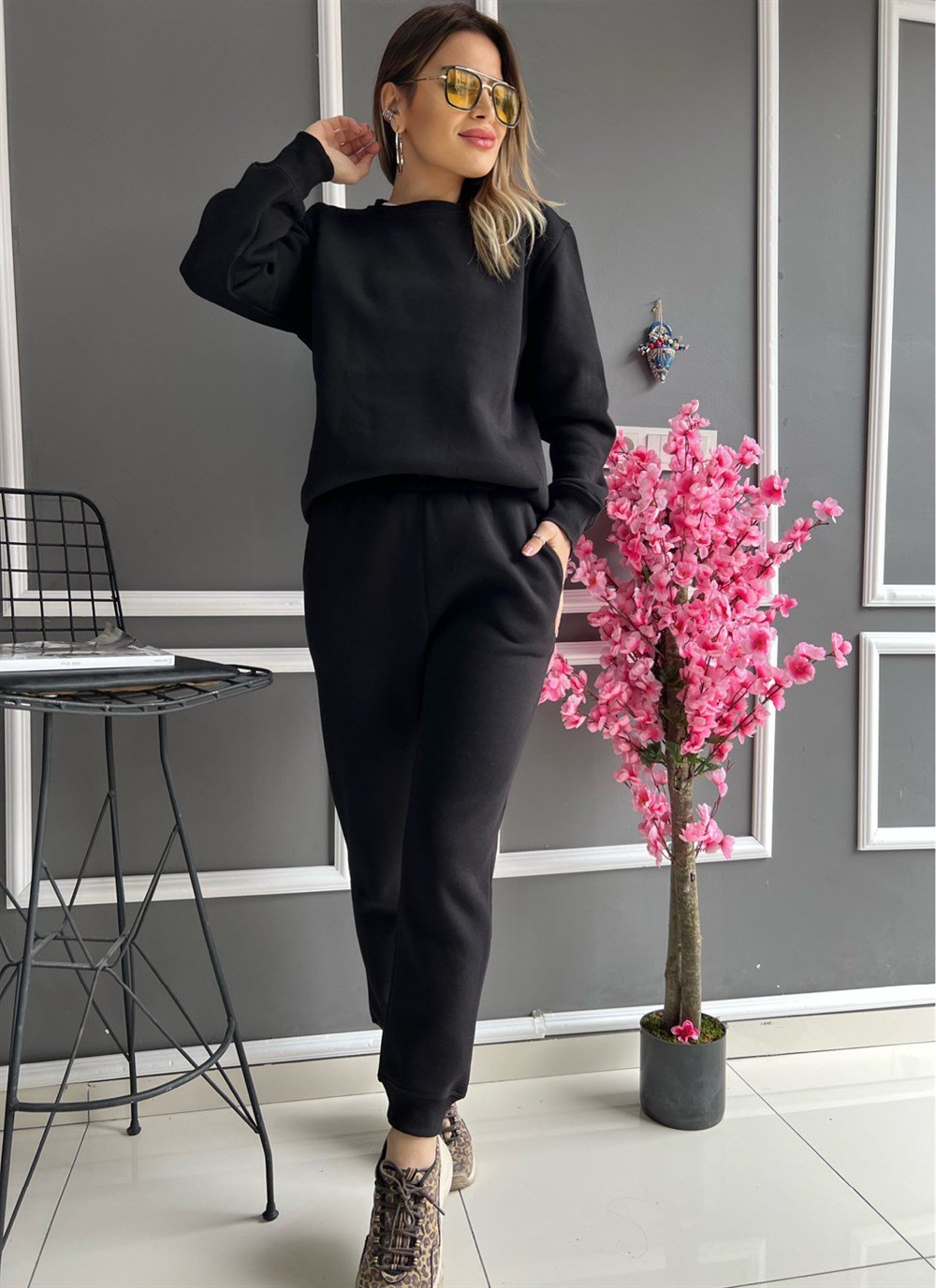 CR Siyah Eşofman Takım