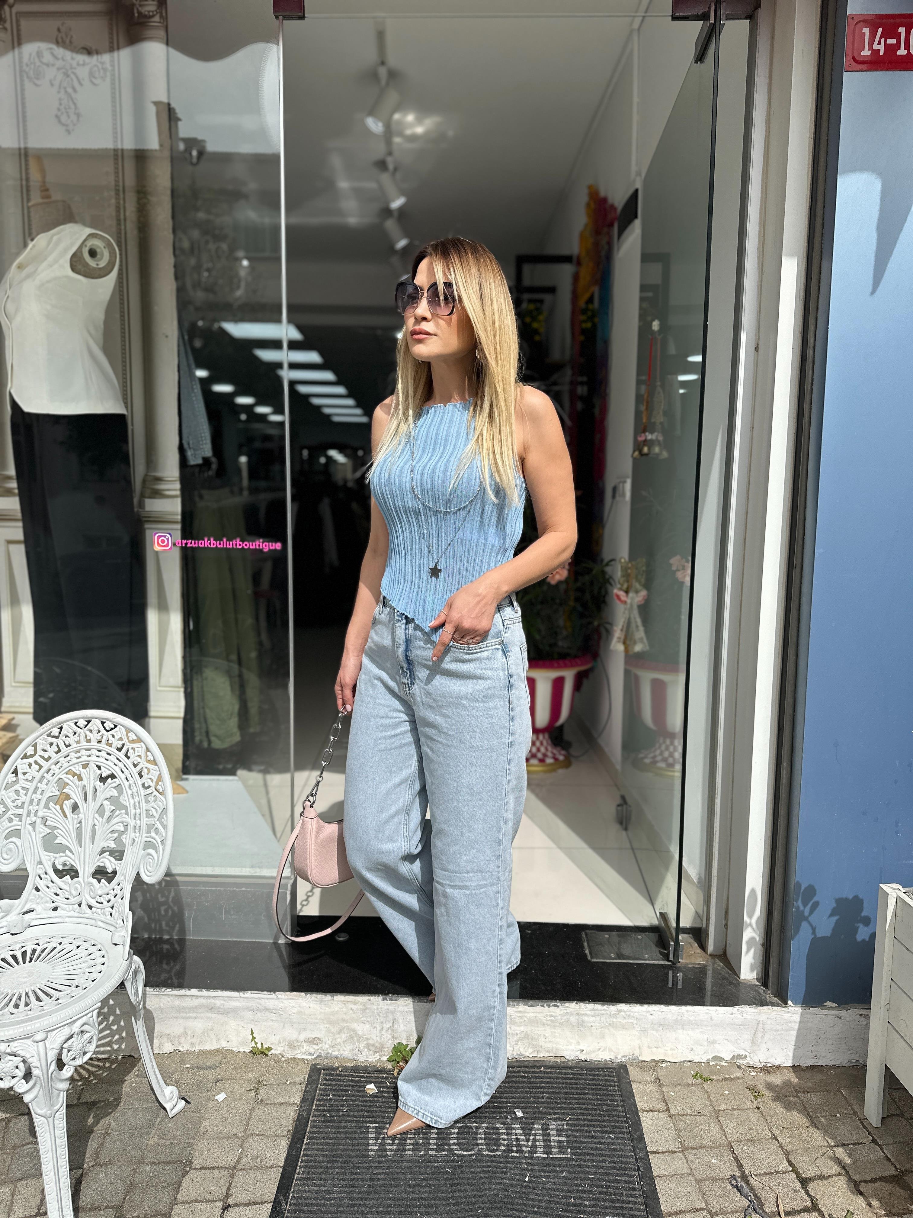 DLV Açık Mavi Bol Pantolon 