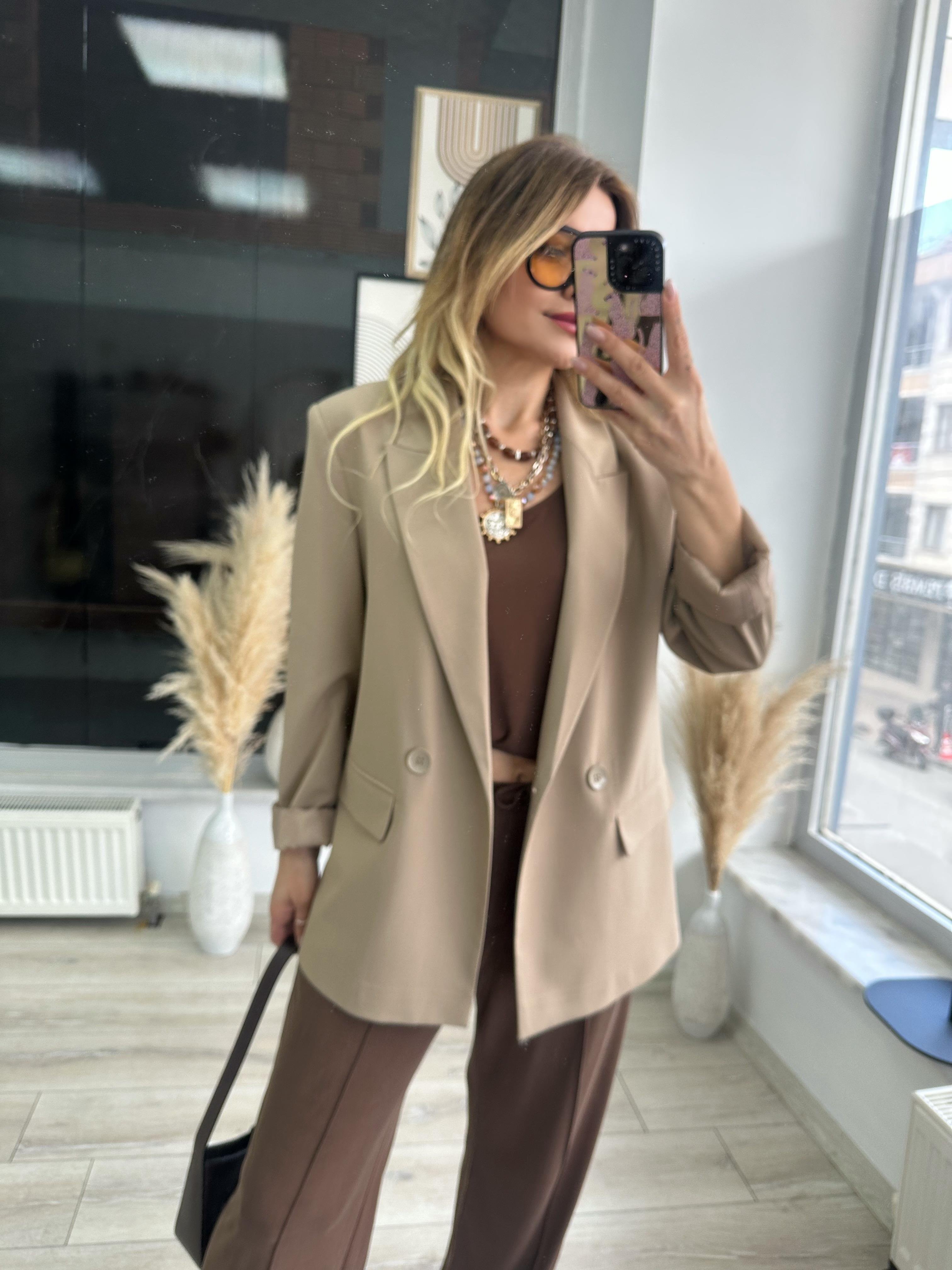 DLV Bej Blazer Ceket