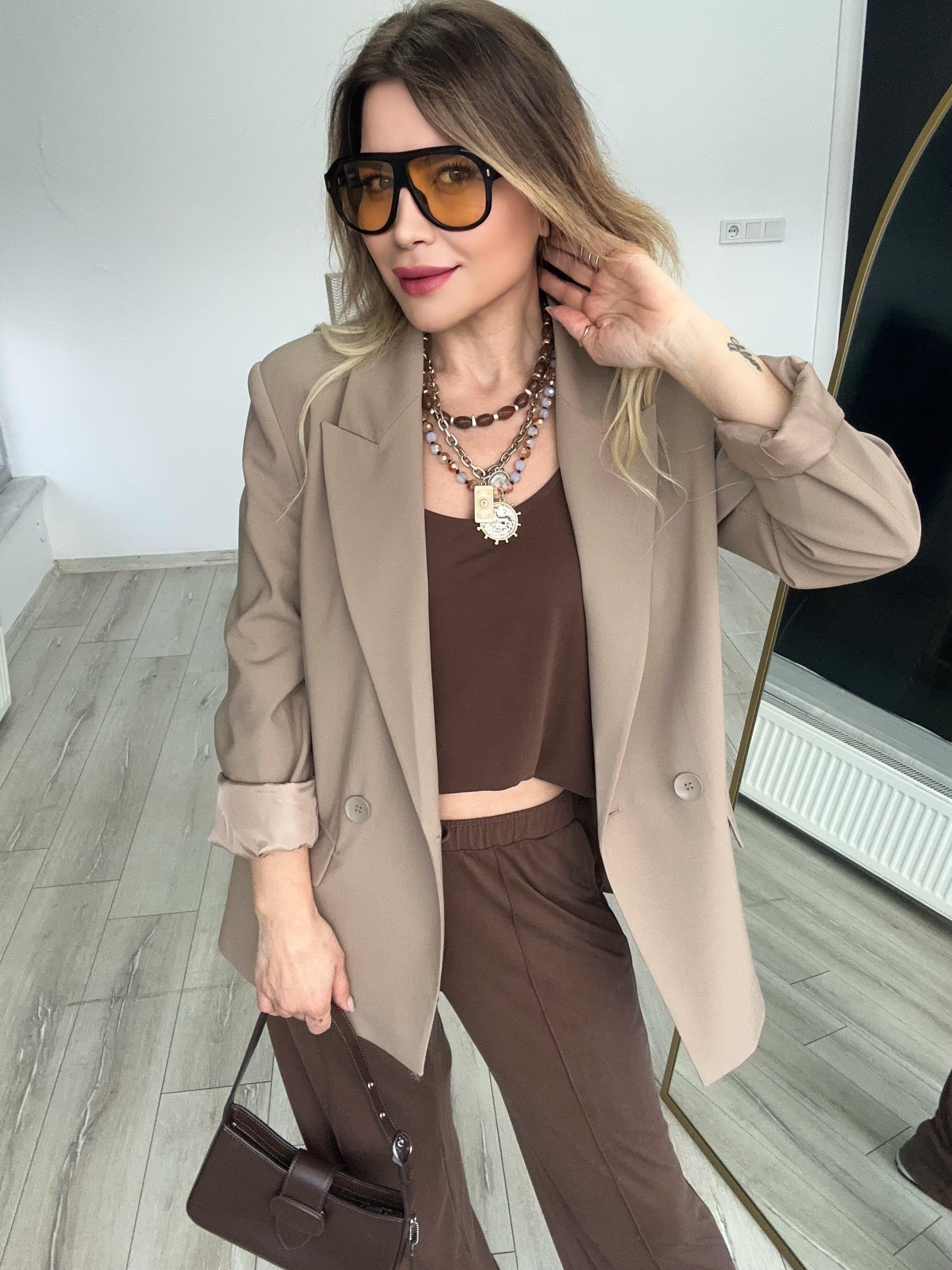 DLV Bej Blazer Ceket