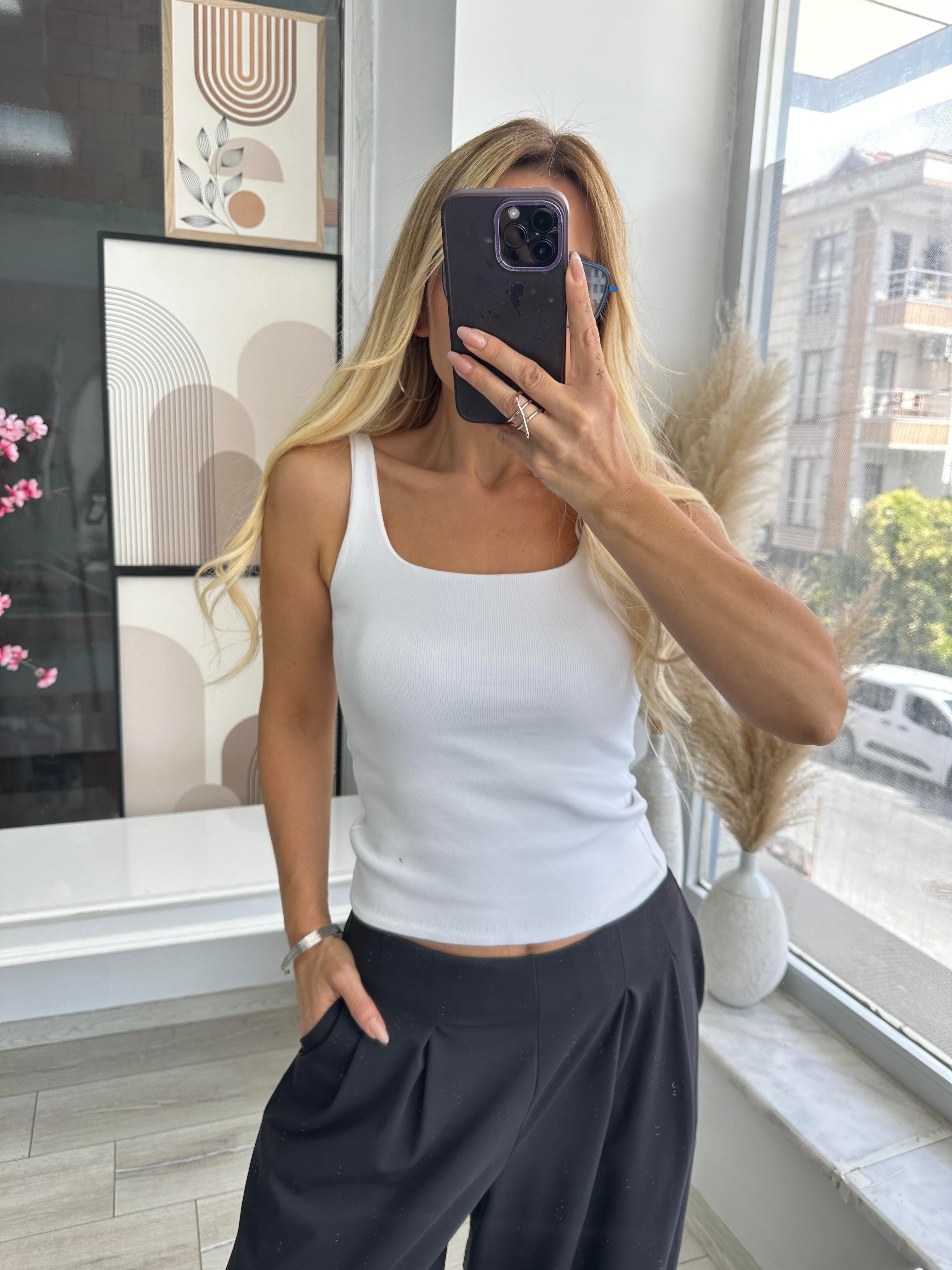 DLV Beyaz Askılı Atlet