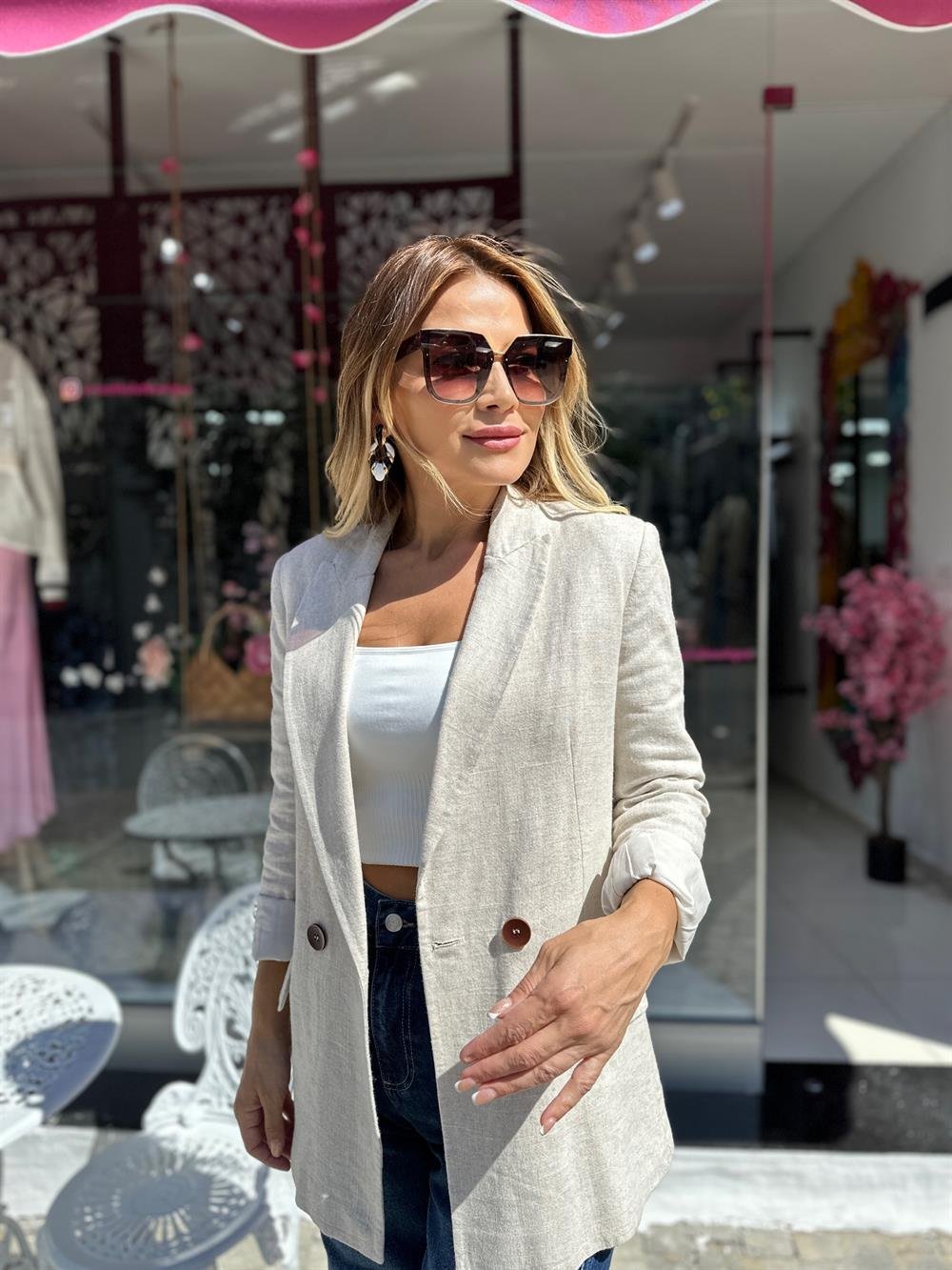 DLV Keten İki Düğmeli Blazer 