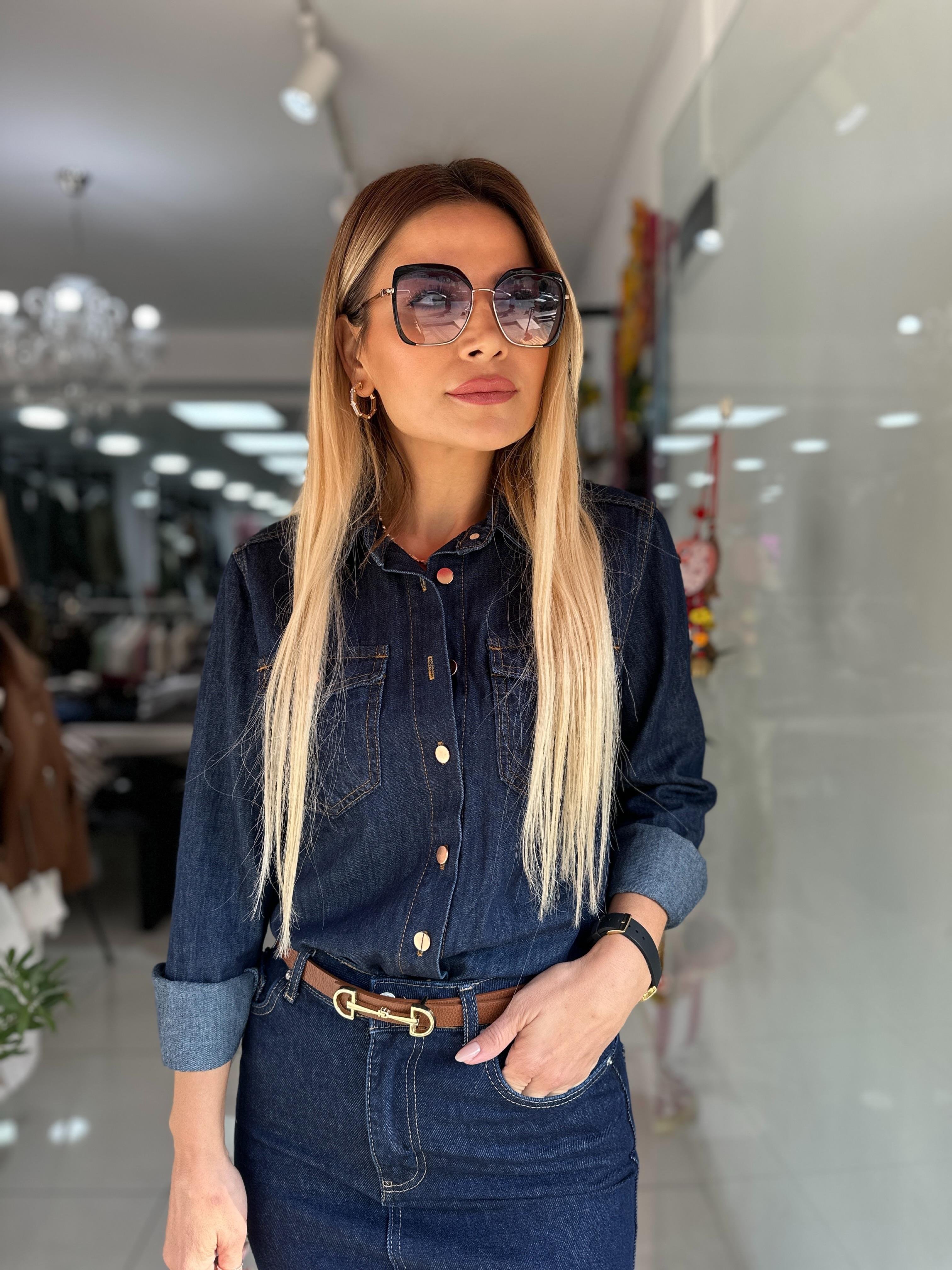 DLV Lacivert Denim Gömlek 