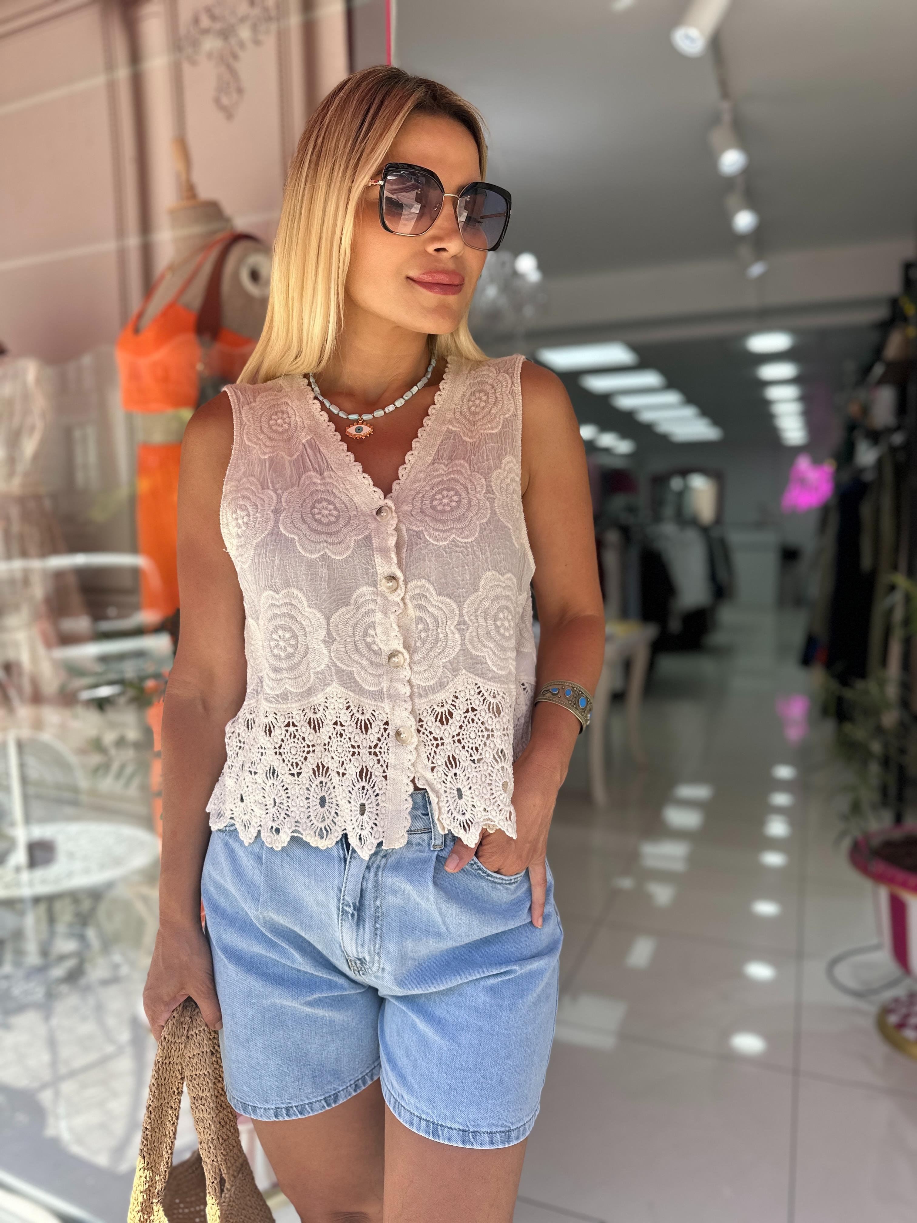 DLV Mavi Bel Lastik Şort