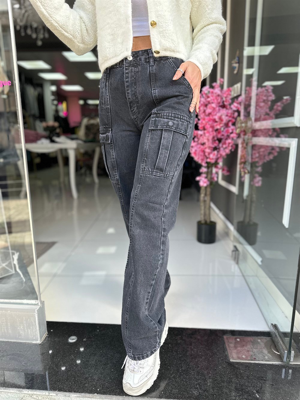 DLV Önü Çift Cepli Straight Pantolon