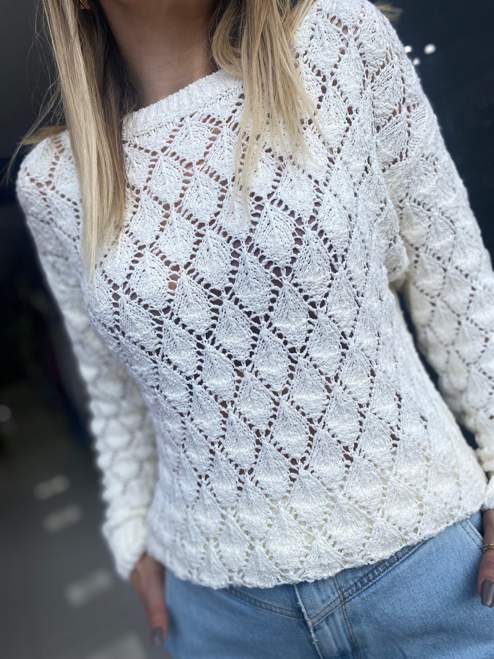 ESP Ajurlu Bej Triko