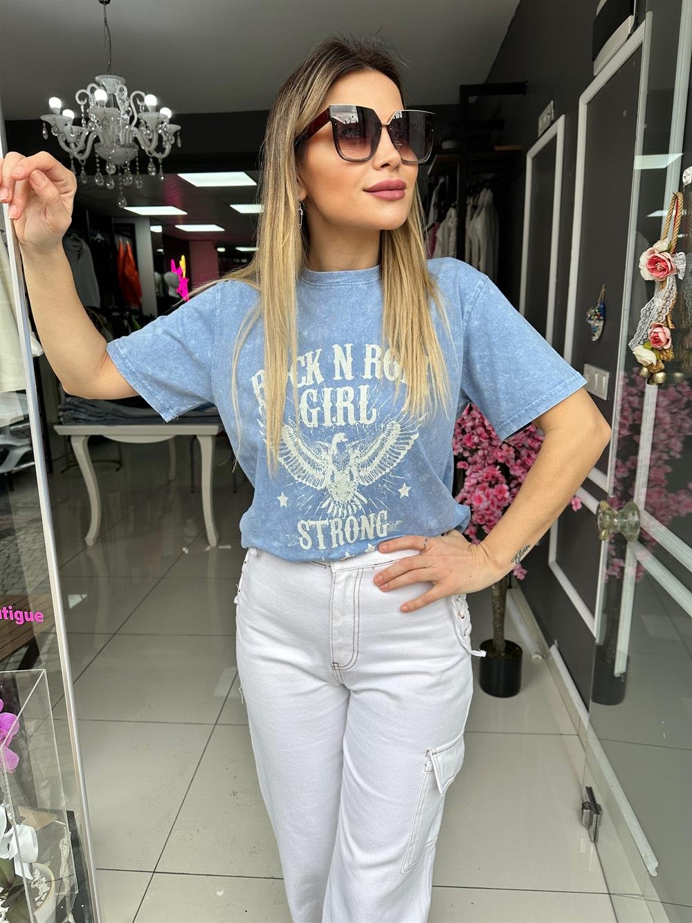 FC Mavi Baskılı Tshirt