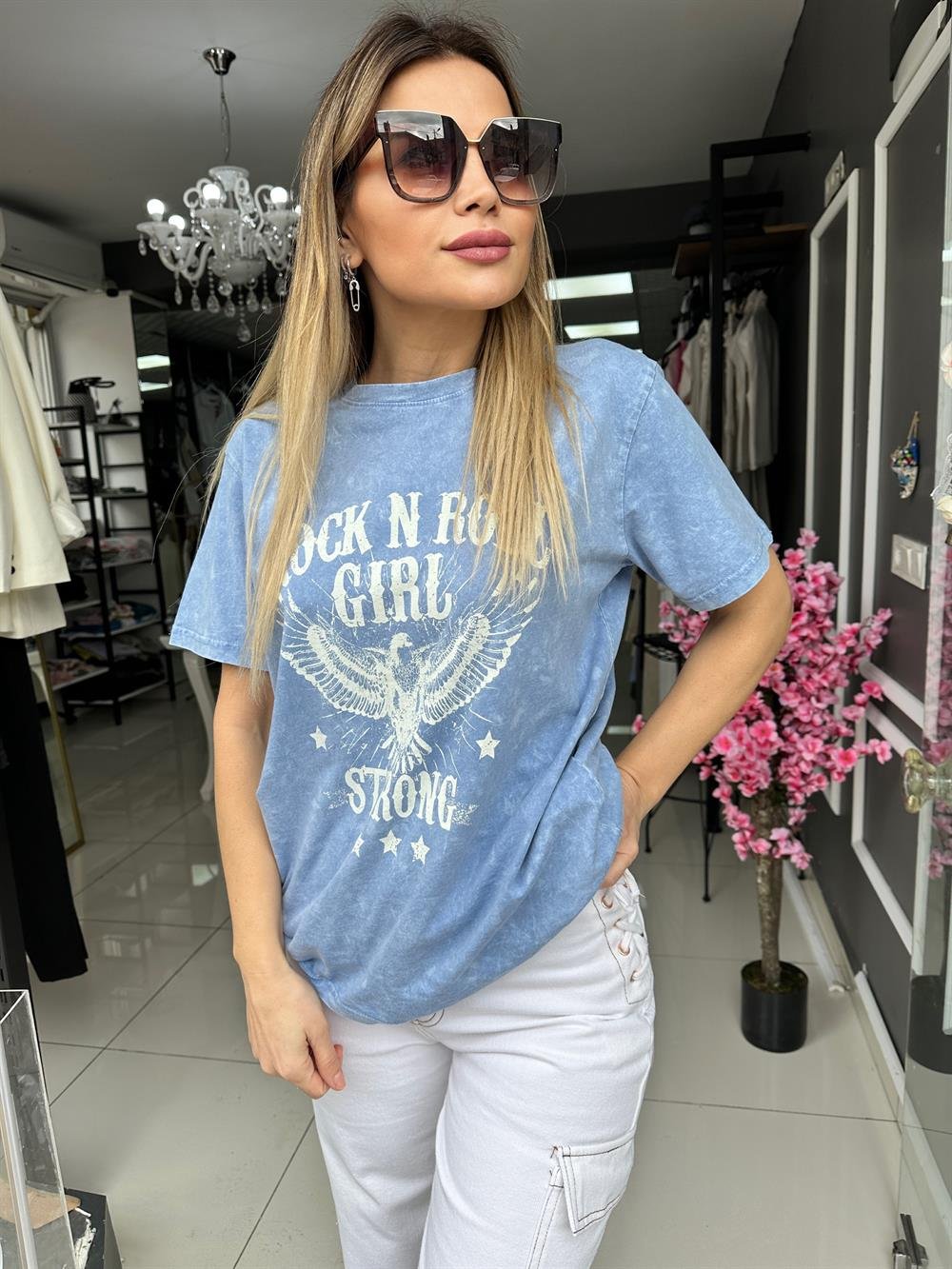 FC Mavi Baskılı Tshirt