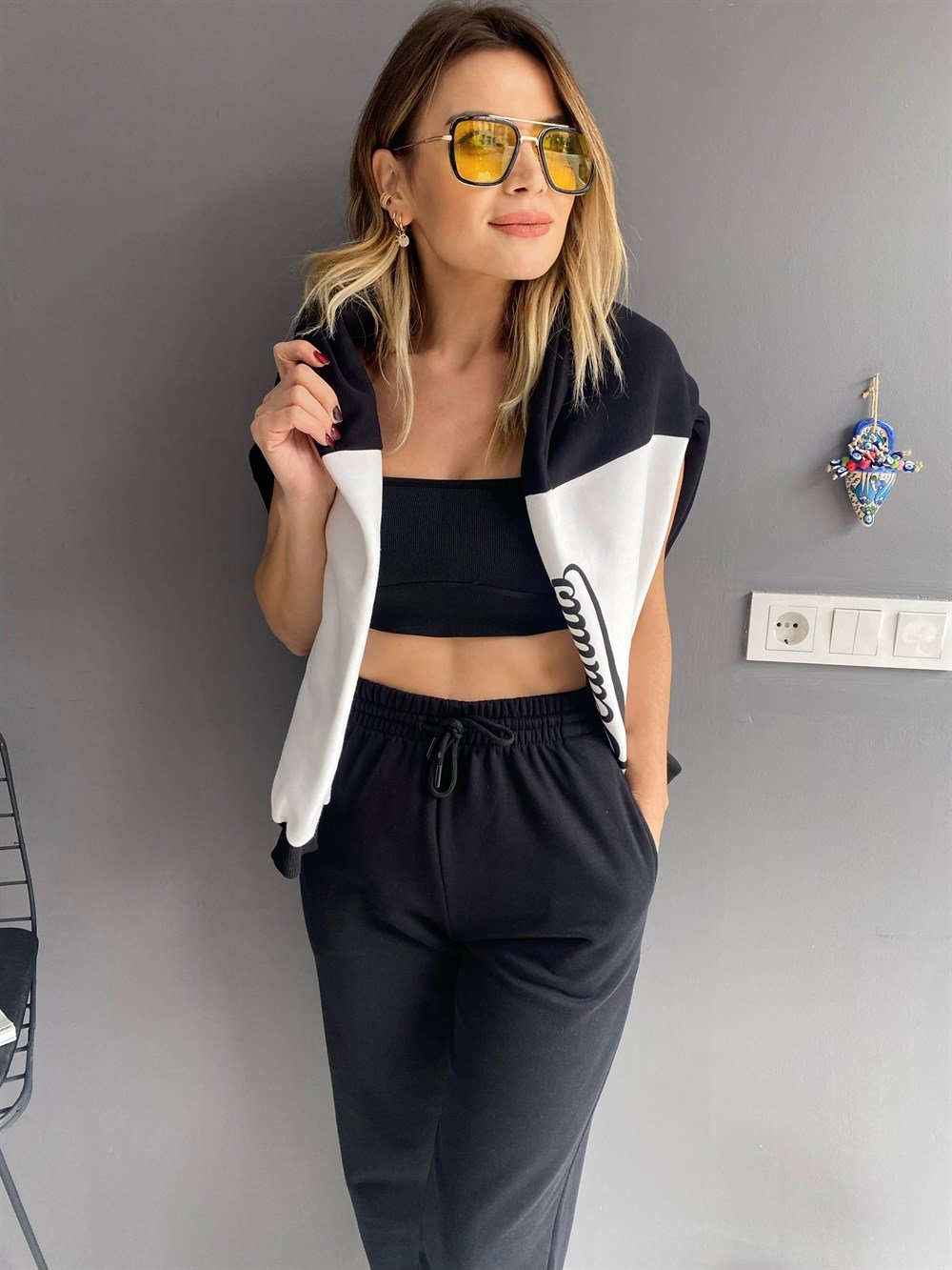 FC Paça Lastikli Siyah Eşofman