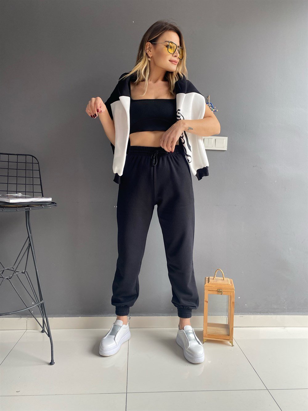 FC Paça Lastikli Siyah Eşofman