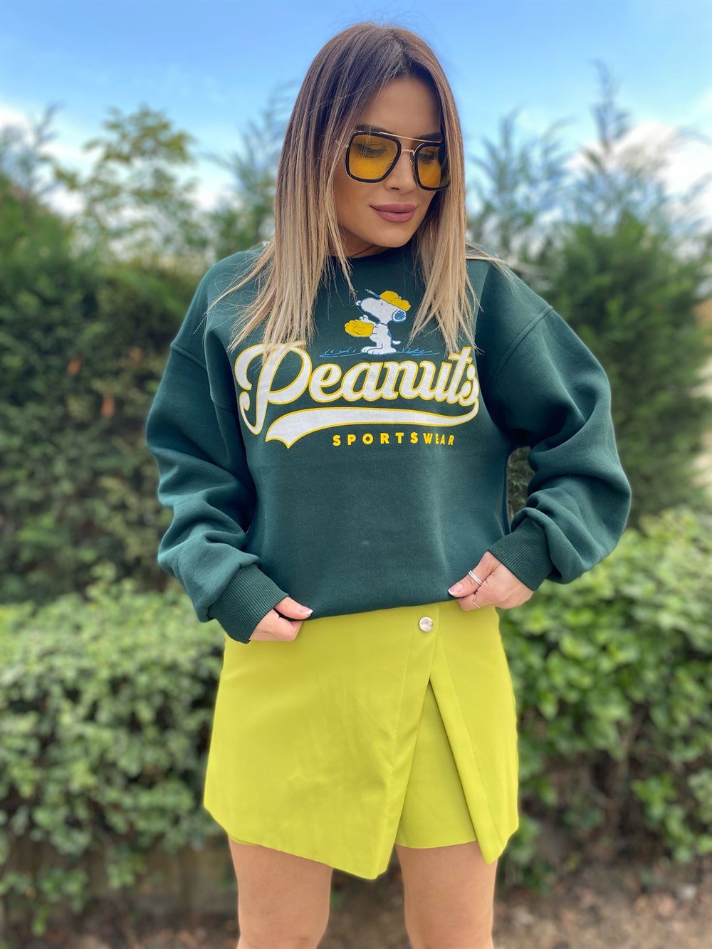 FL Yağ Yeşili Şortetek