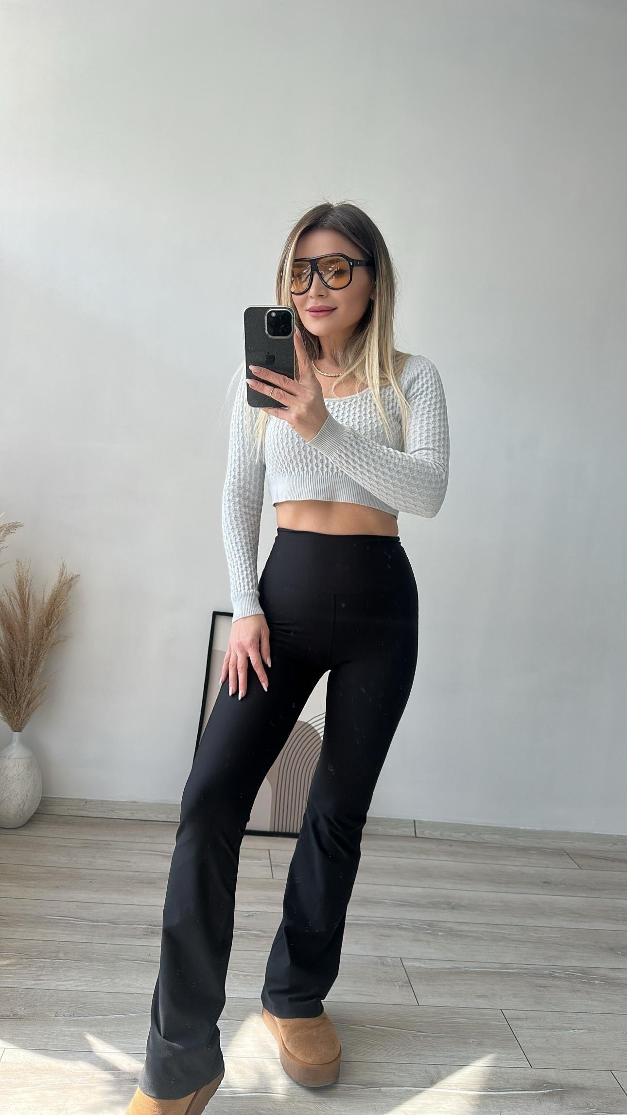 Flare Model Siyah Tayt 