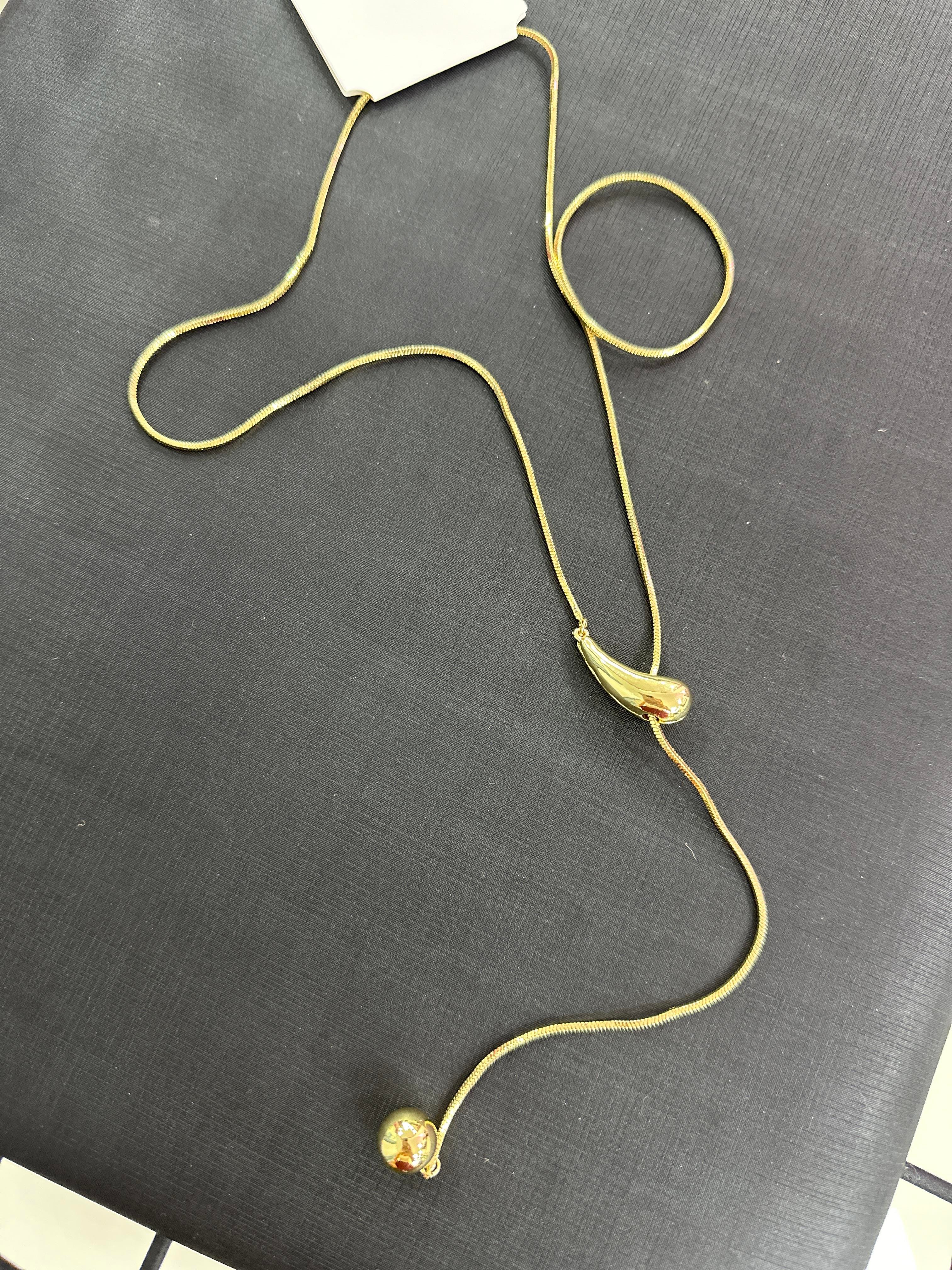 Gold Ayarlanabilir Bottega Kolye 