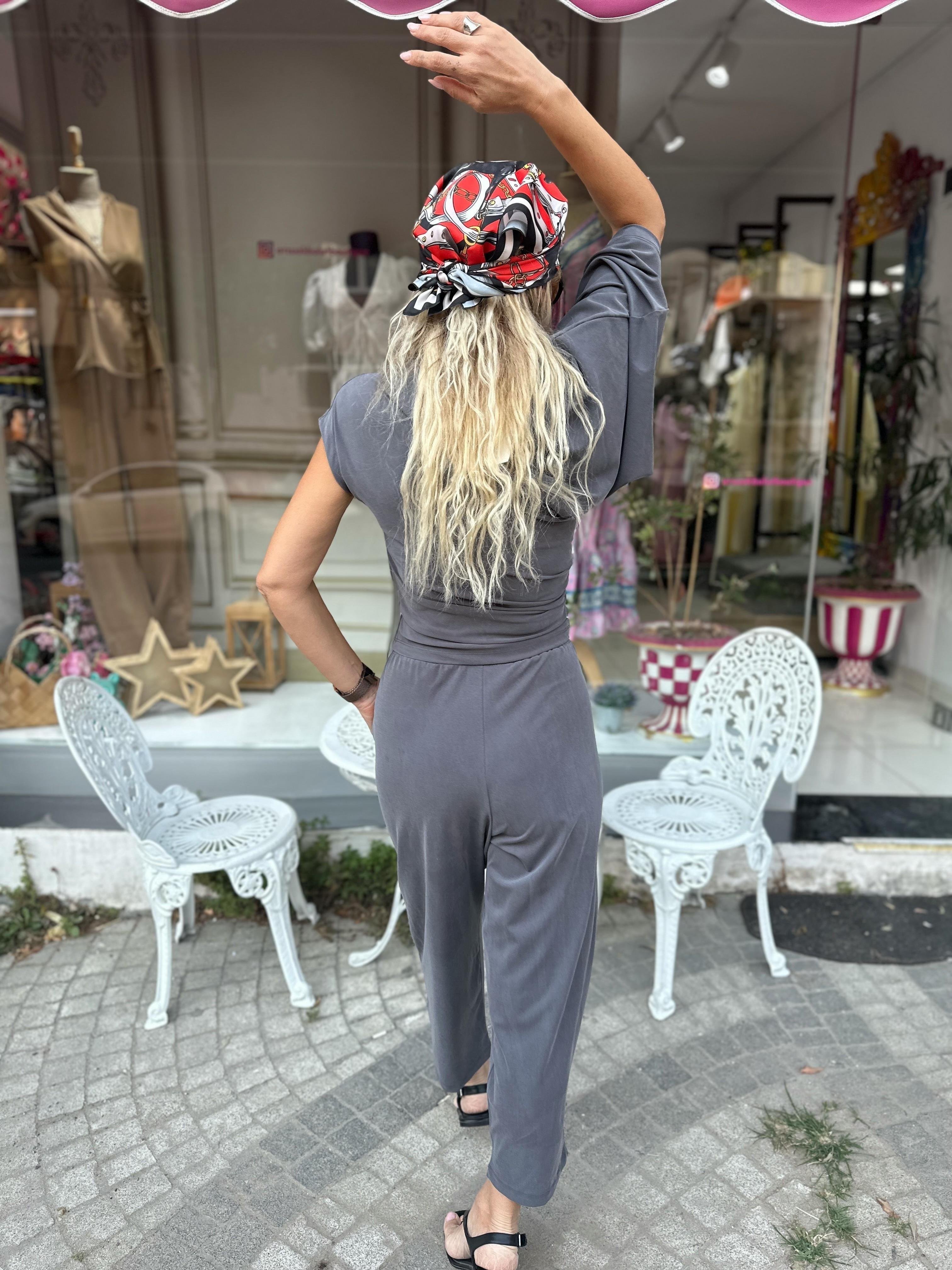 Gri Tasarım Modal Kumaş Takım 