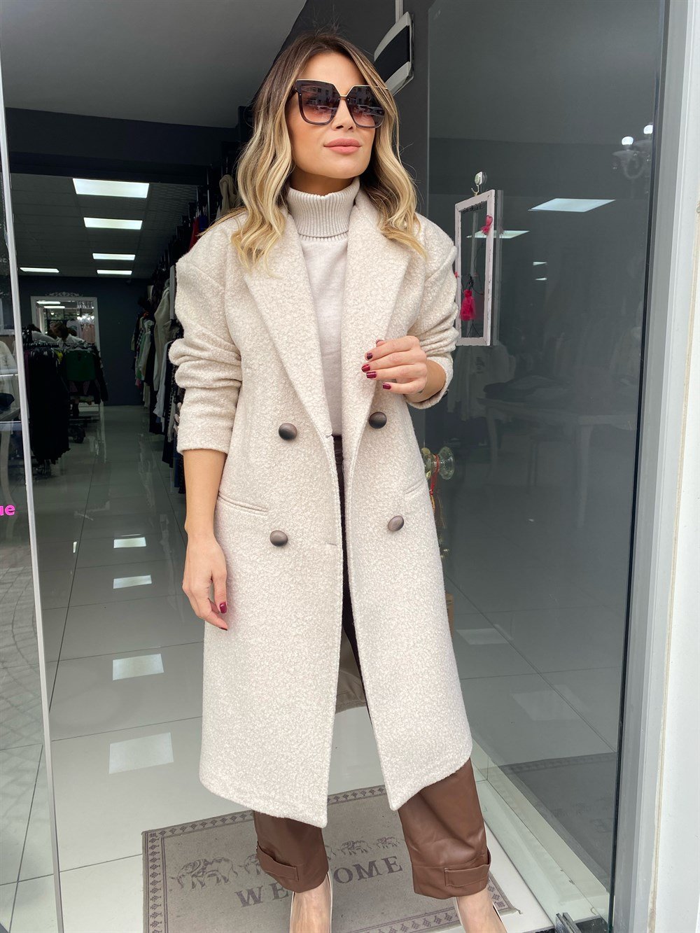 HYL Ekru Buklet Kaban