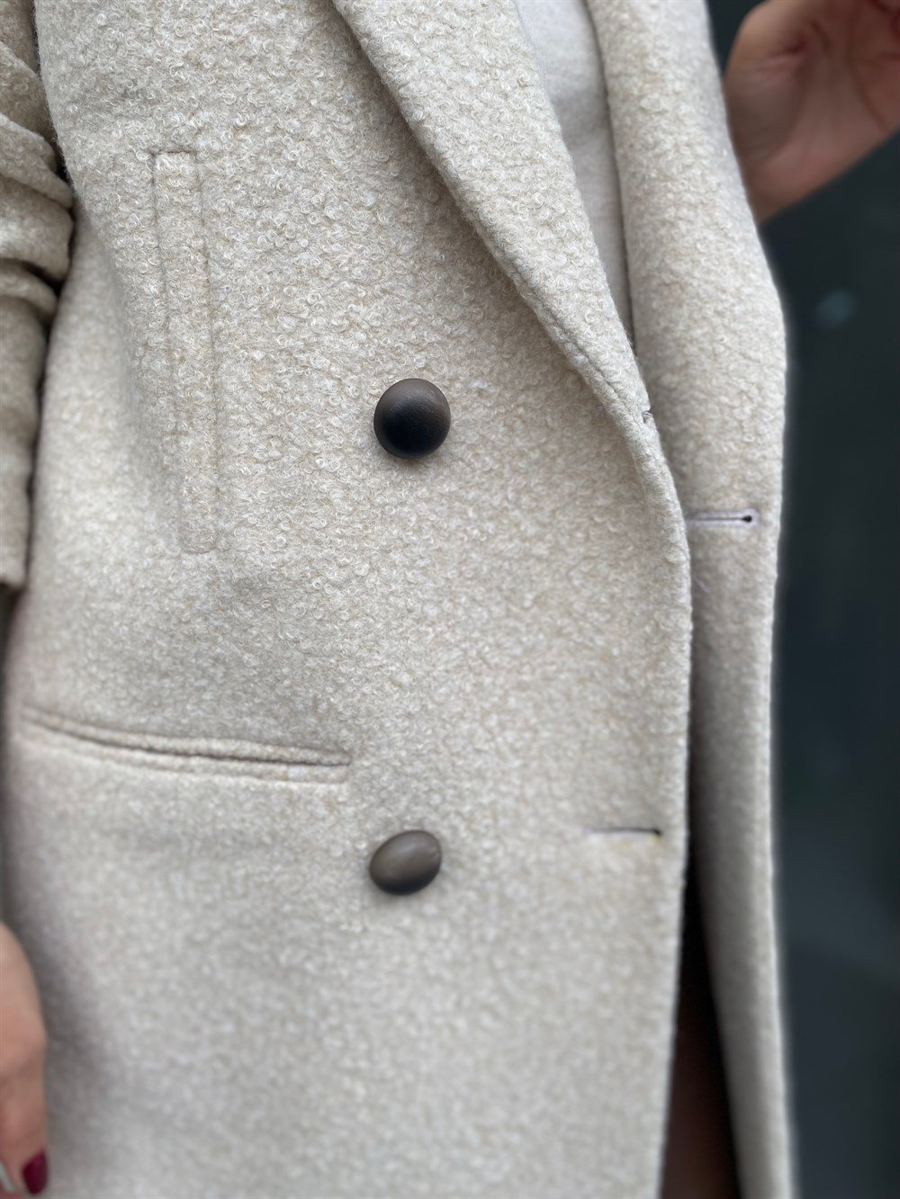 HYL Ekru Buklet Kaban