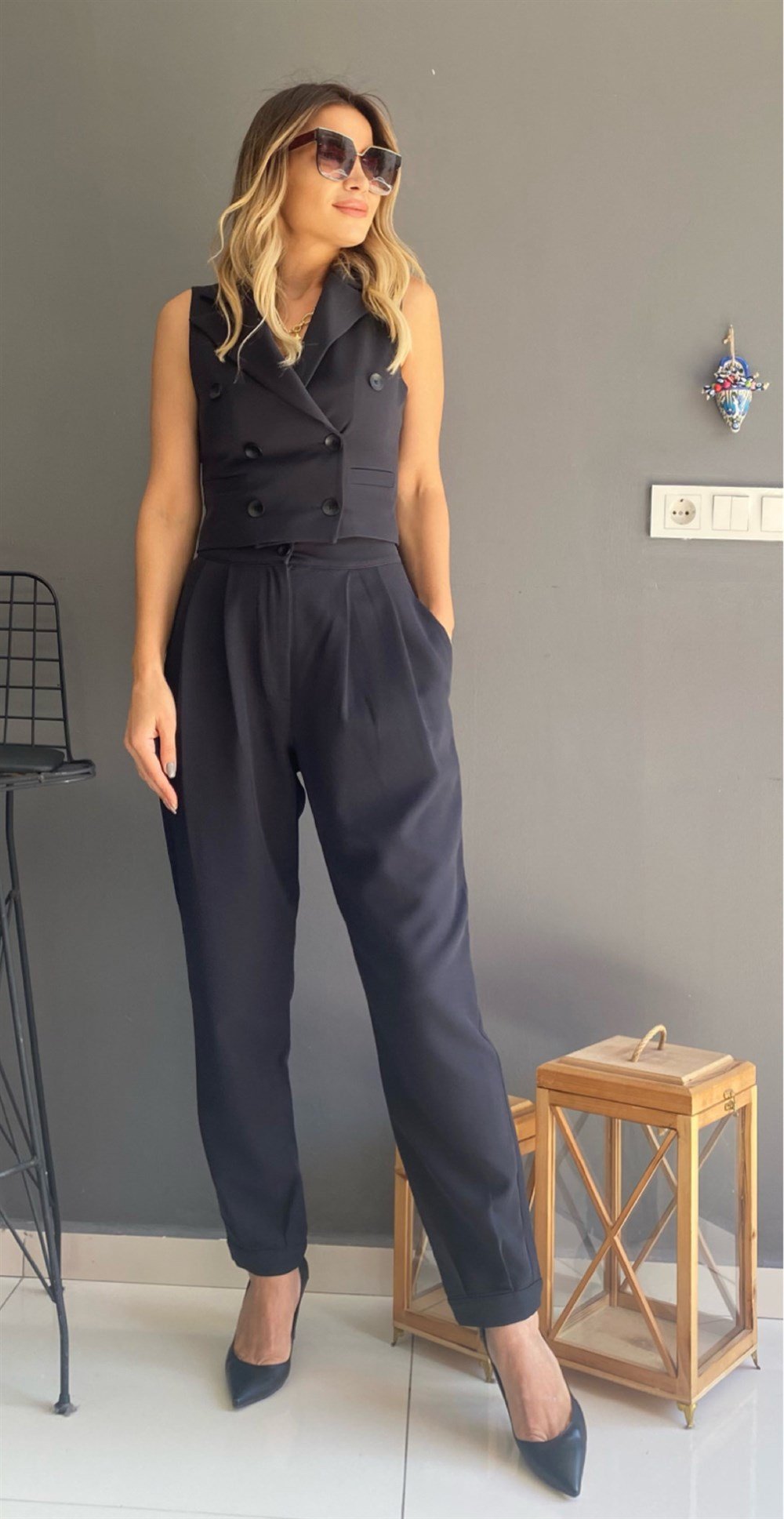 HYL Yelekli Siyah Takım