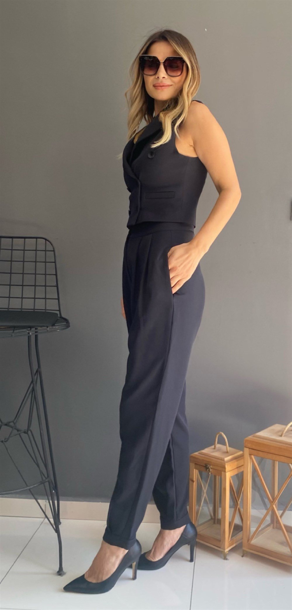 HYL Yelekli Siyah Takım