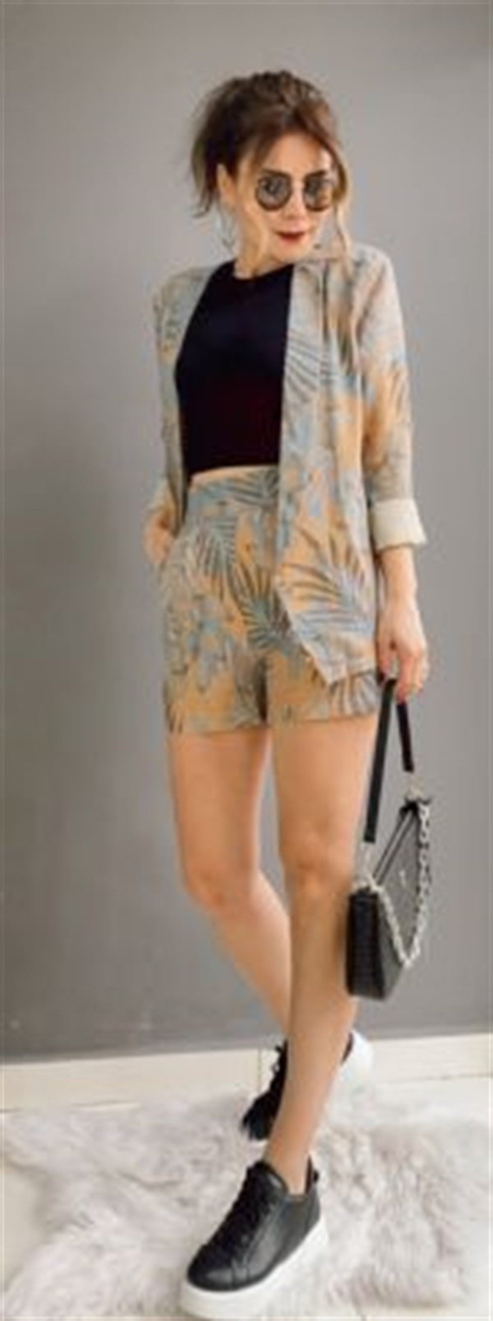 İNCE KETEN ŞORTLU TAKIM