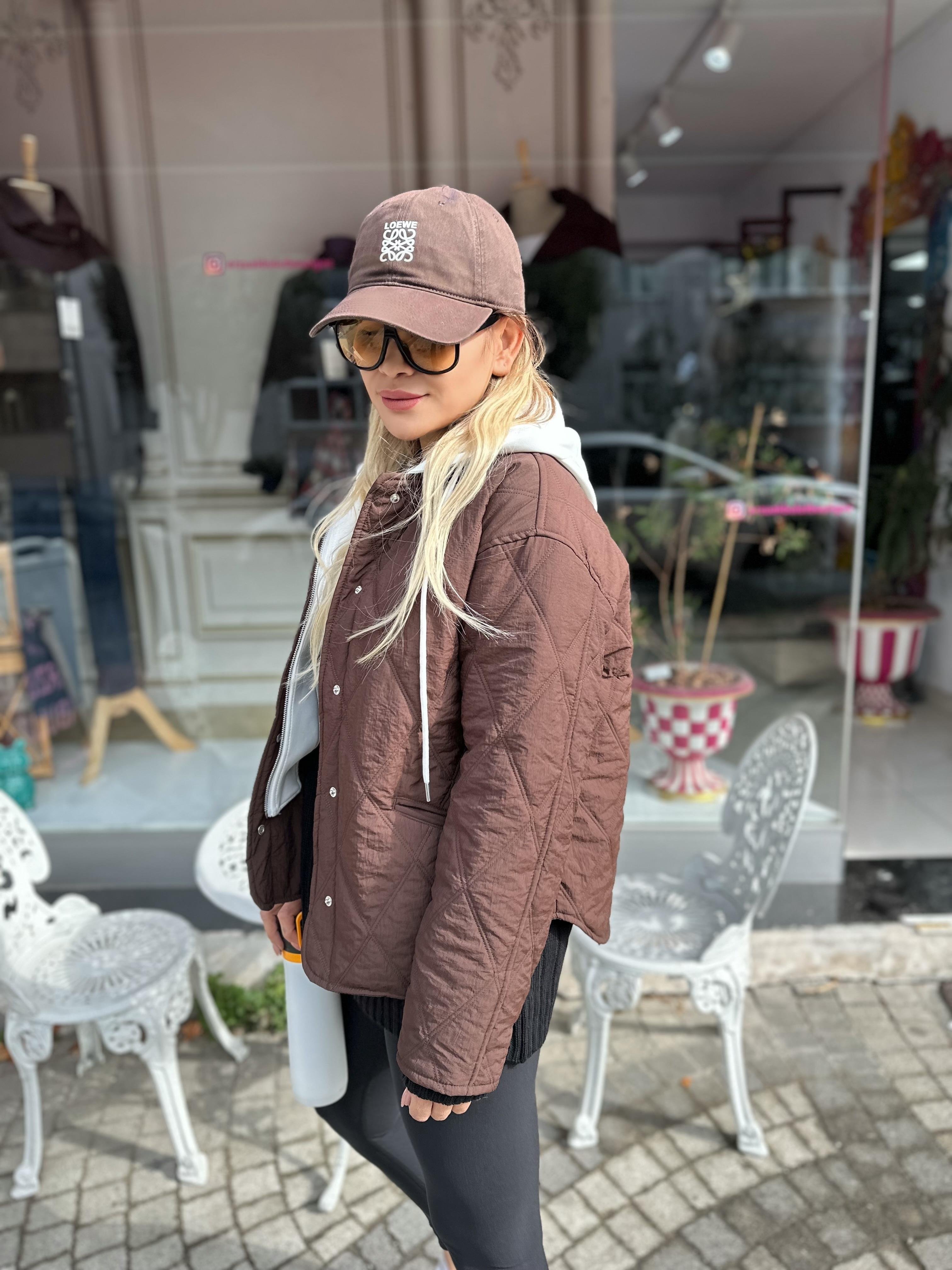 Kahve Kapişonlu Mont