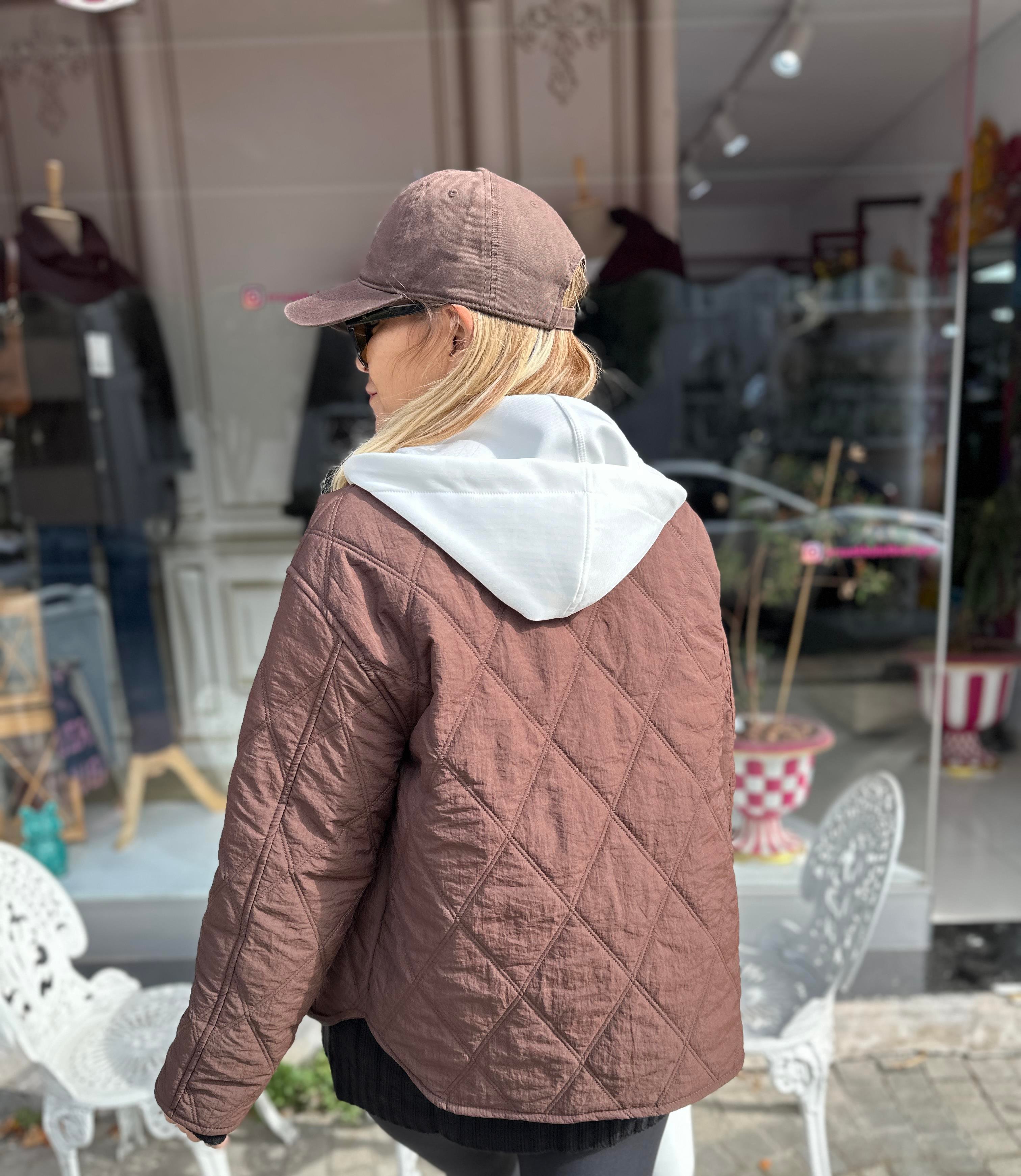 Kahve Kapişonlu Mont