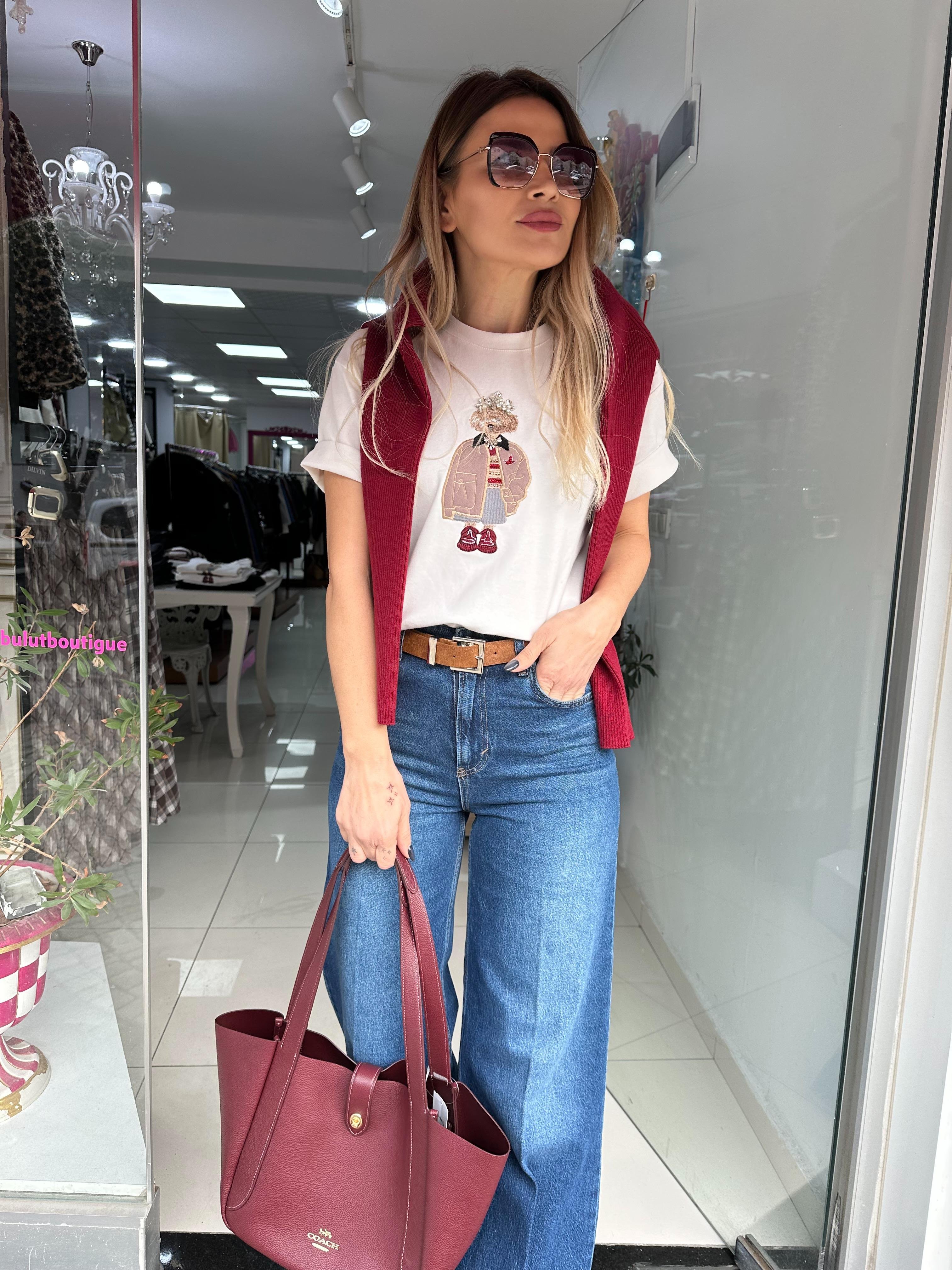 Kemerli Tensel Denim Jean