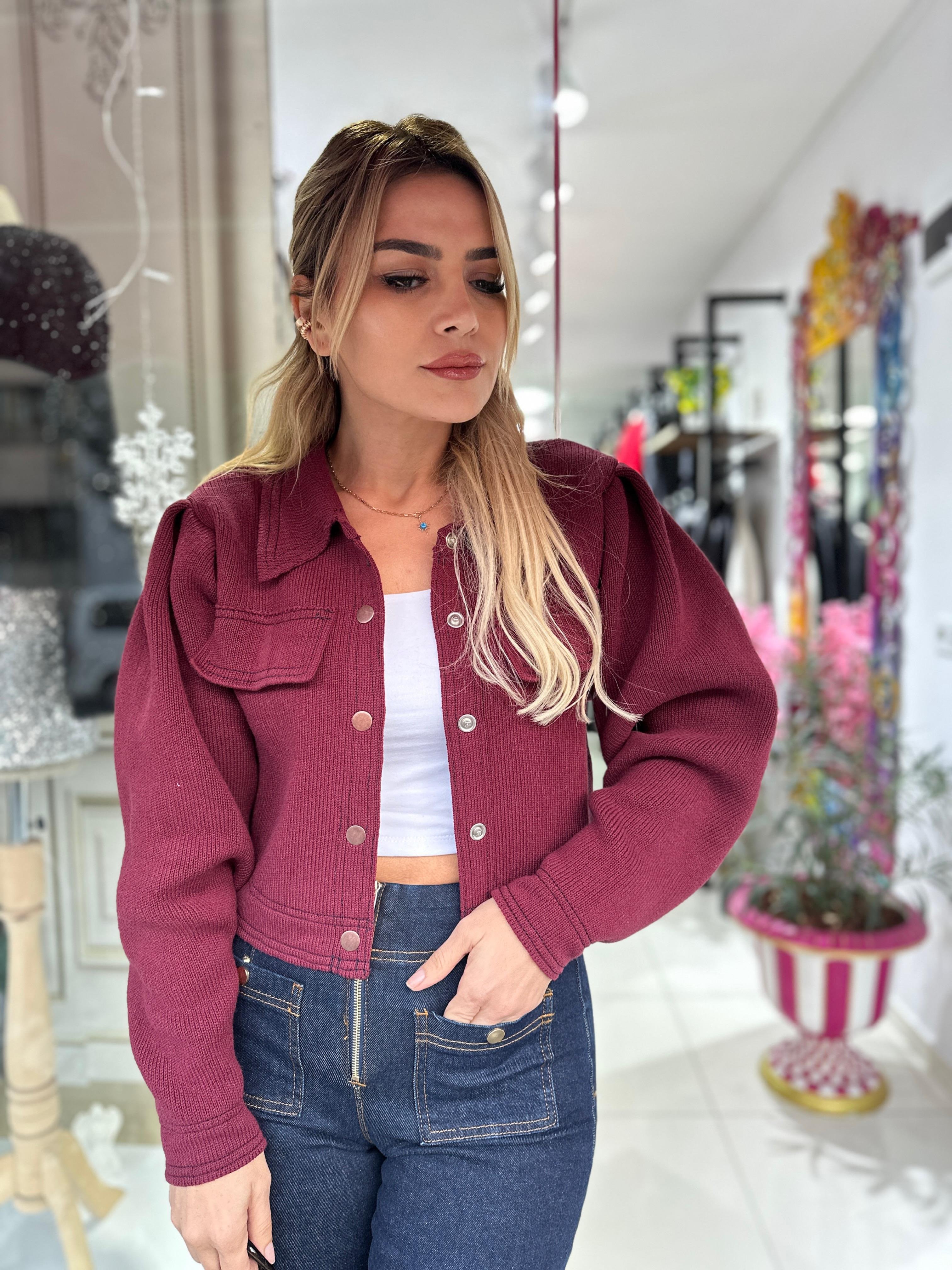 Kot Desen Çıtçıtlı Hırka 