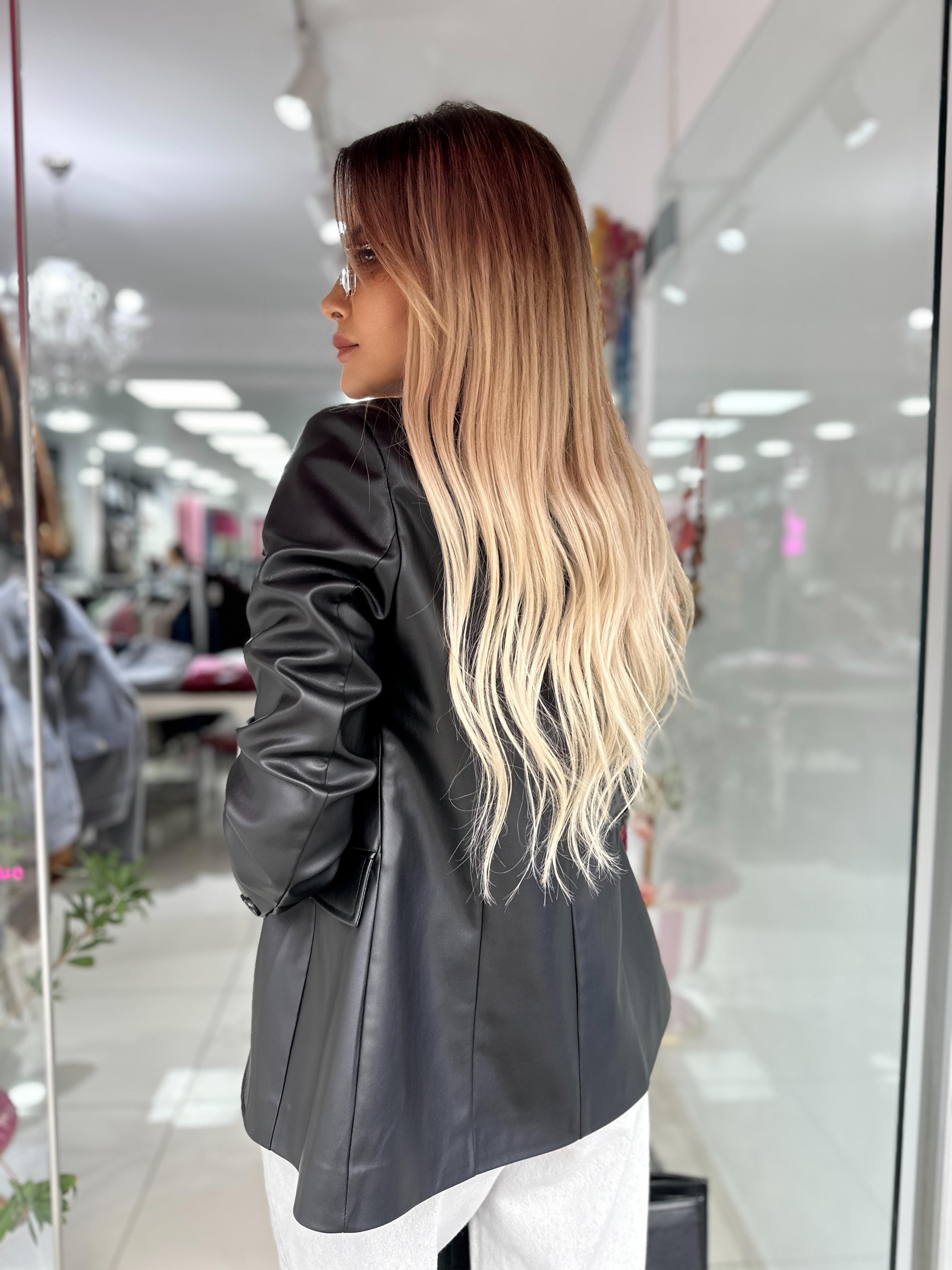 KR Deri Blazer Ceket 